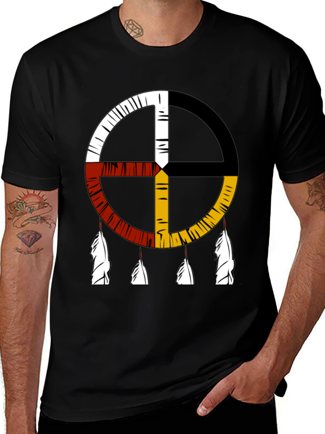 Medicine Wheel T-Shirt Native American Symbol Tee