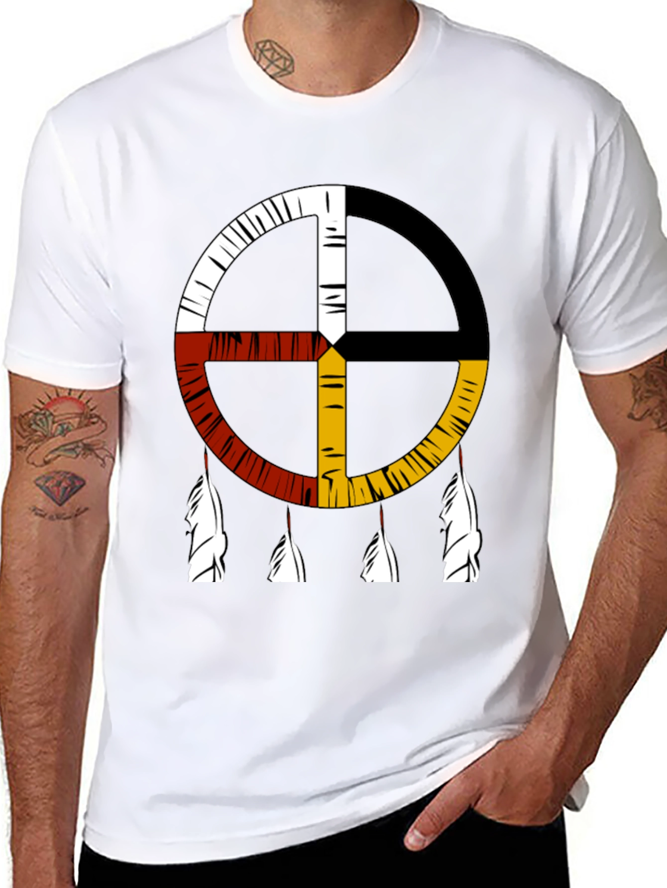Medicine Wheel T-Shirt Native American Symbol Tee