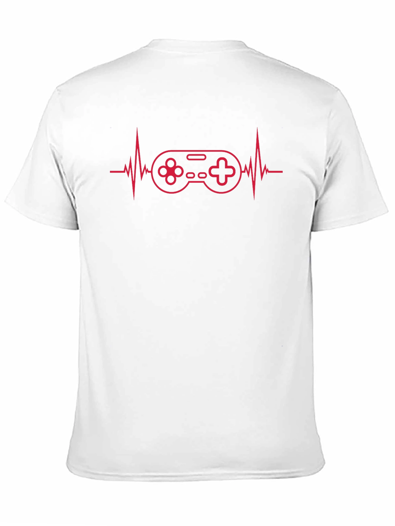 Gamer Heartbeat Graphic Tee - Black Cotton T-Shirt