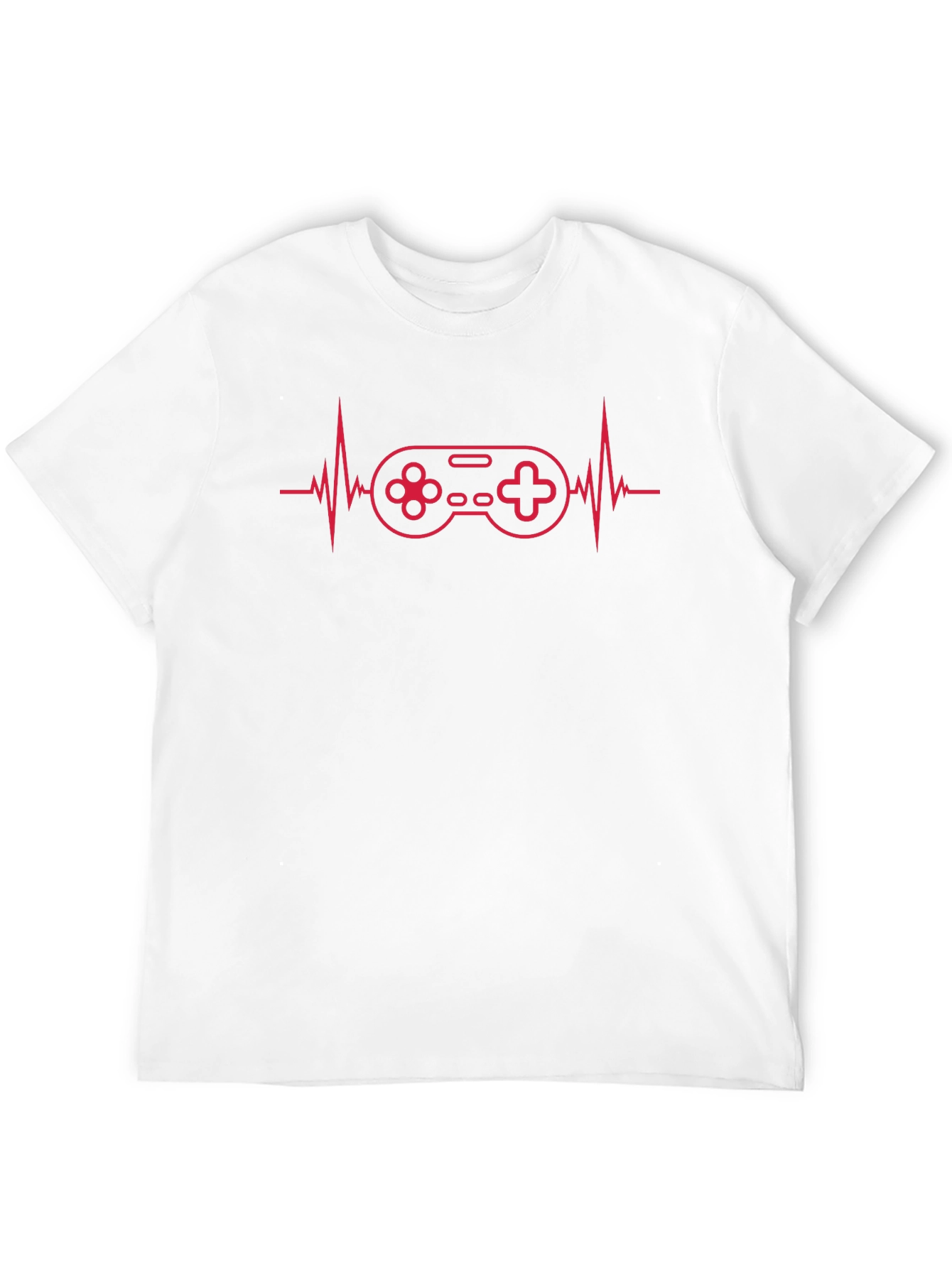 Gamer Heartbeat Graphic Tee - Black Cotton T-Shirt
