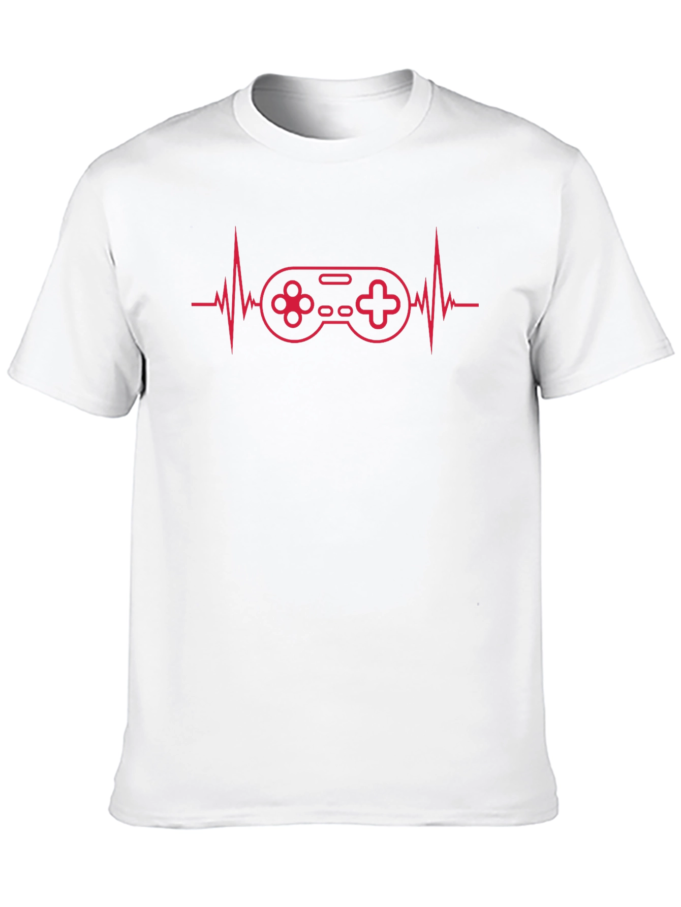 Gamer Heartbeat Graphic Tee - Black Cotton T-Shirt