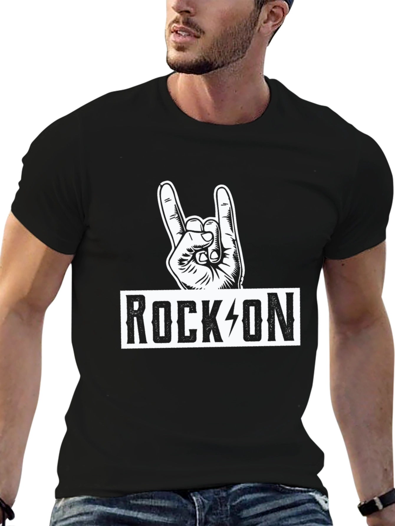 Rock On! Graphic T-Shirt - Bold Design