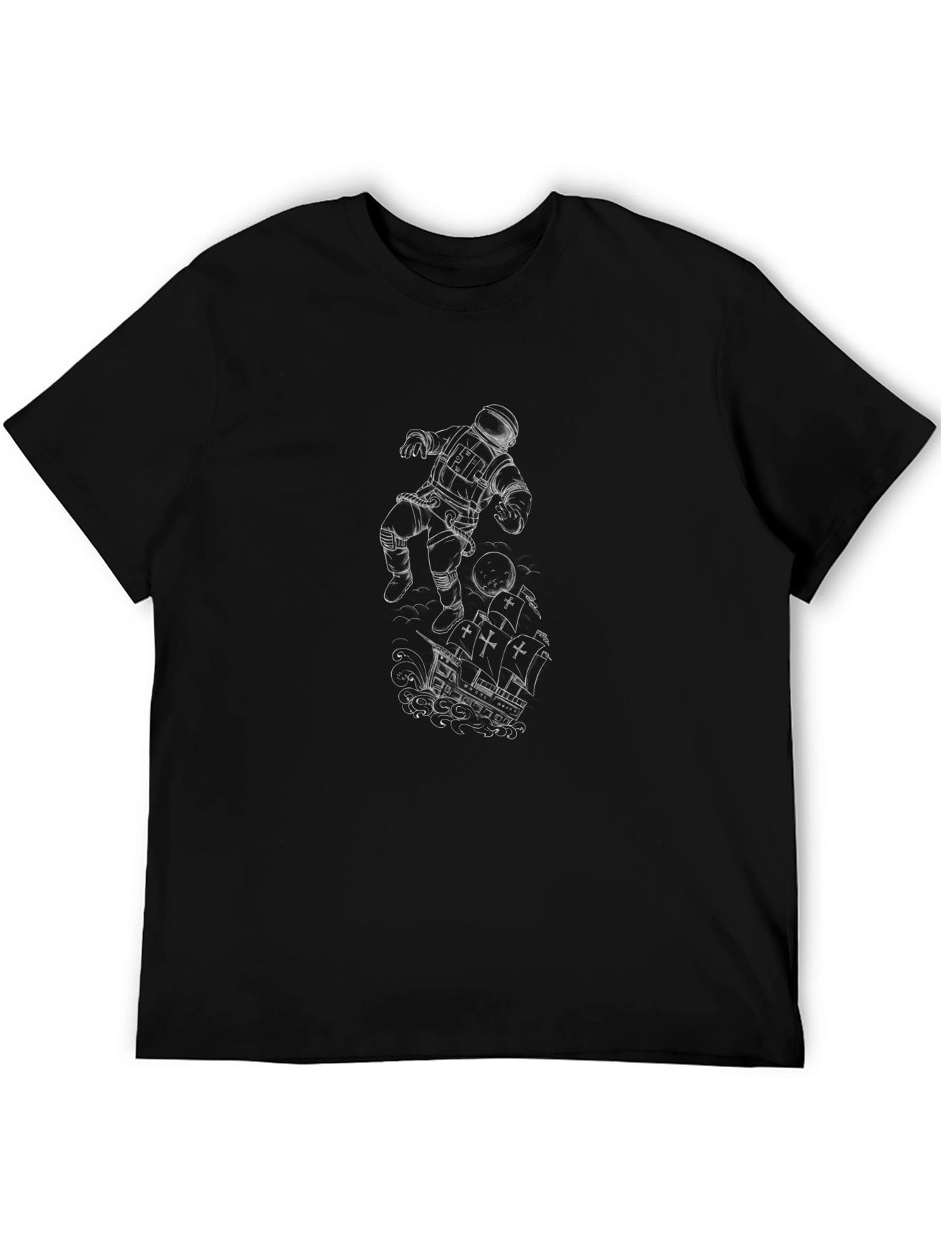 Astronaut Ship T-Shirt - Space Exploration Tee