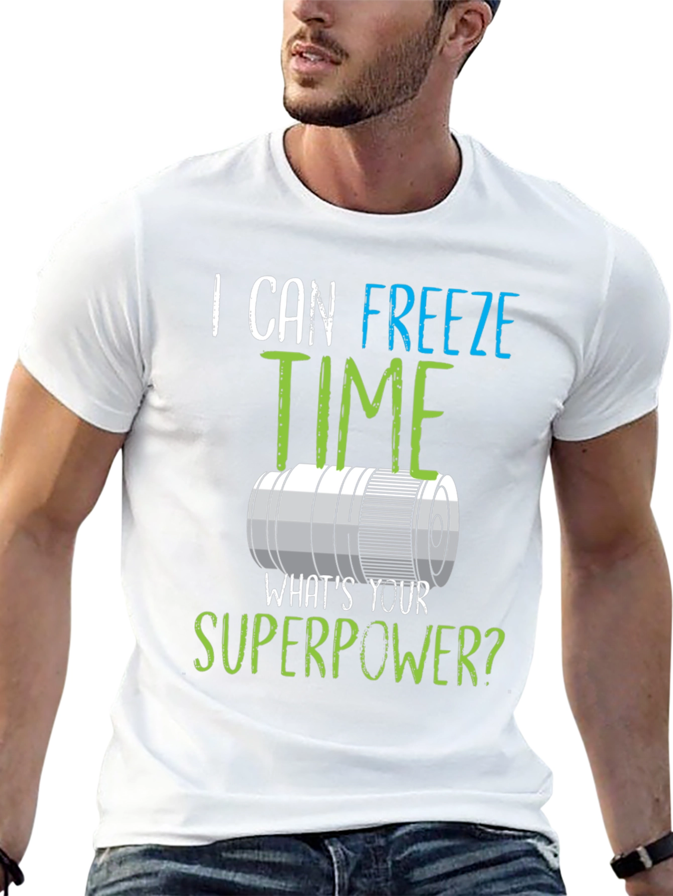 I Can Freeze Time Superpower Graphic Tee