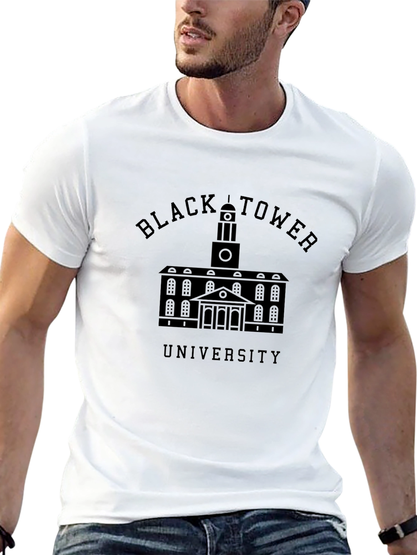 Black Tower University Graphic Tee