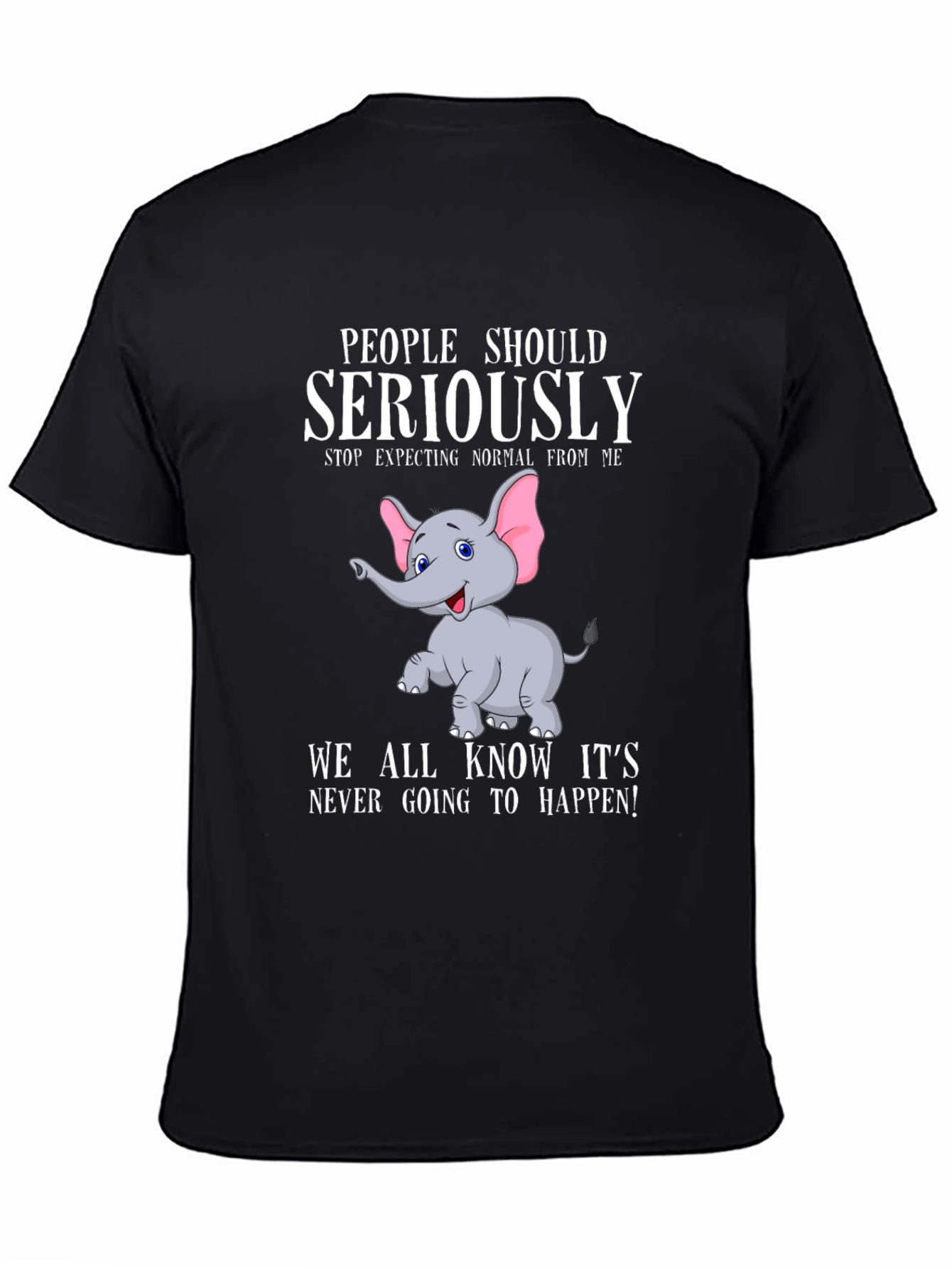 Humorous Elephant Graphic T-Shirt
