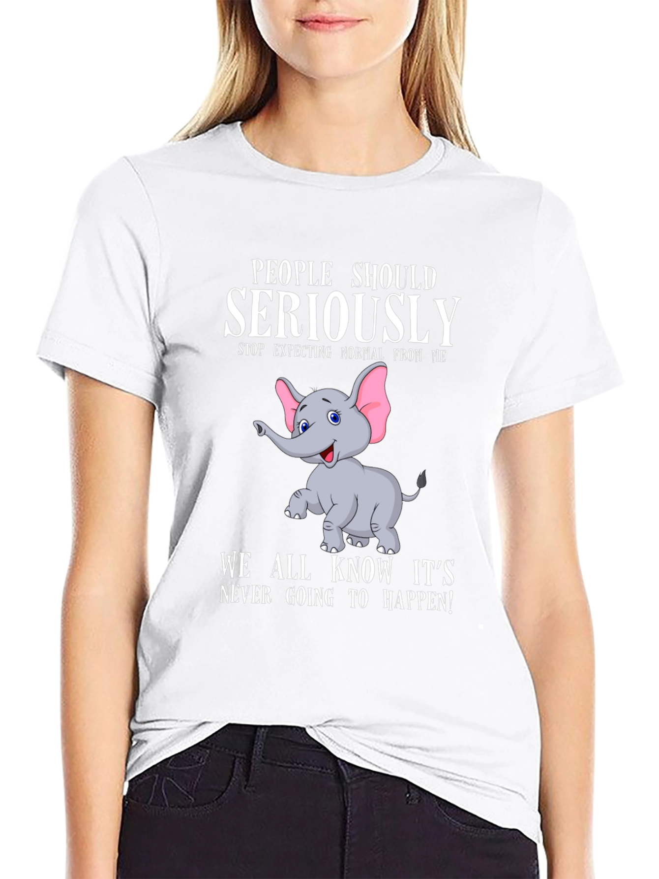 Humorous Elephant Graphic T-Shirt