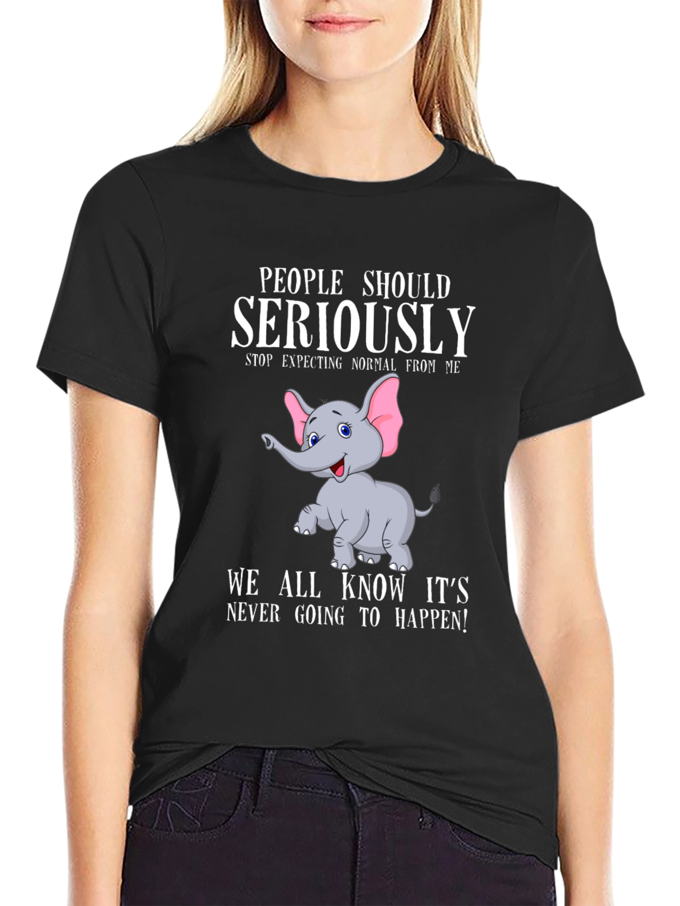 Humorous Elephant Graphic T-Shirt