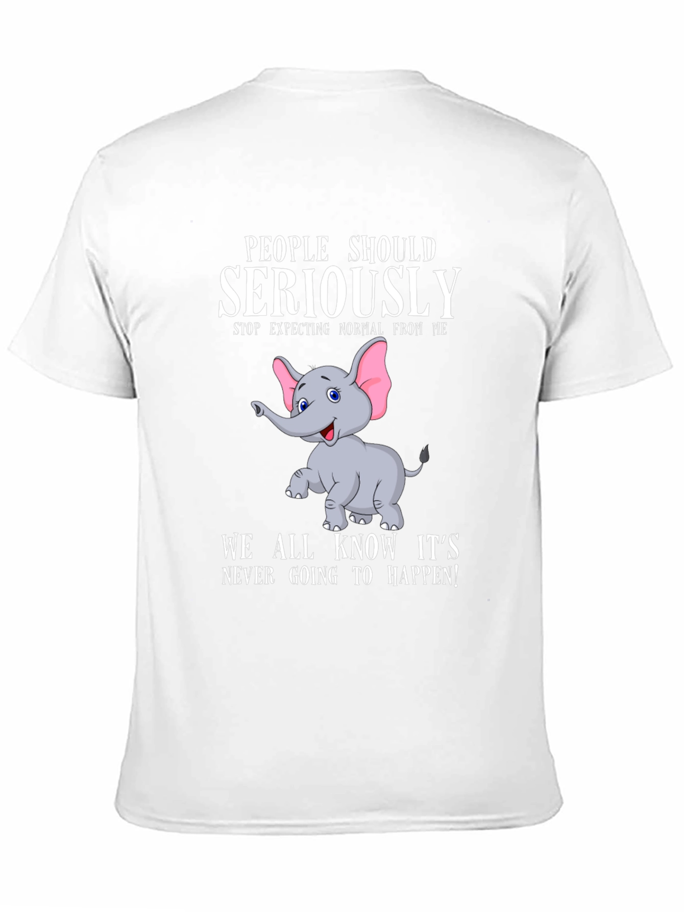 Humorous Elephant Graphic T-Shirt