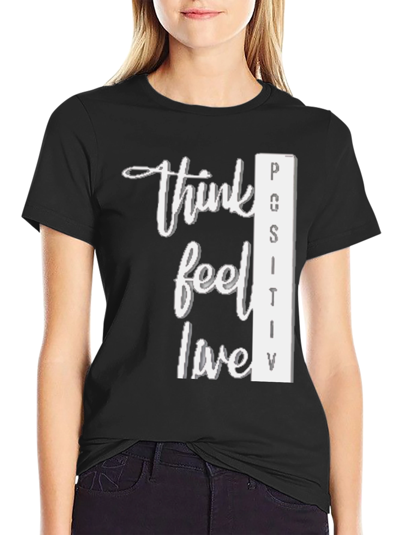 Positive Vibes Graphic Tee - Think Feel Live