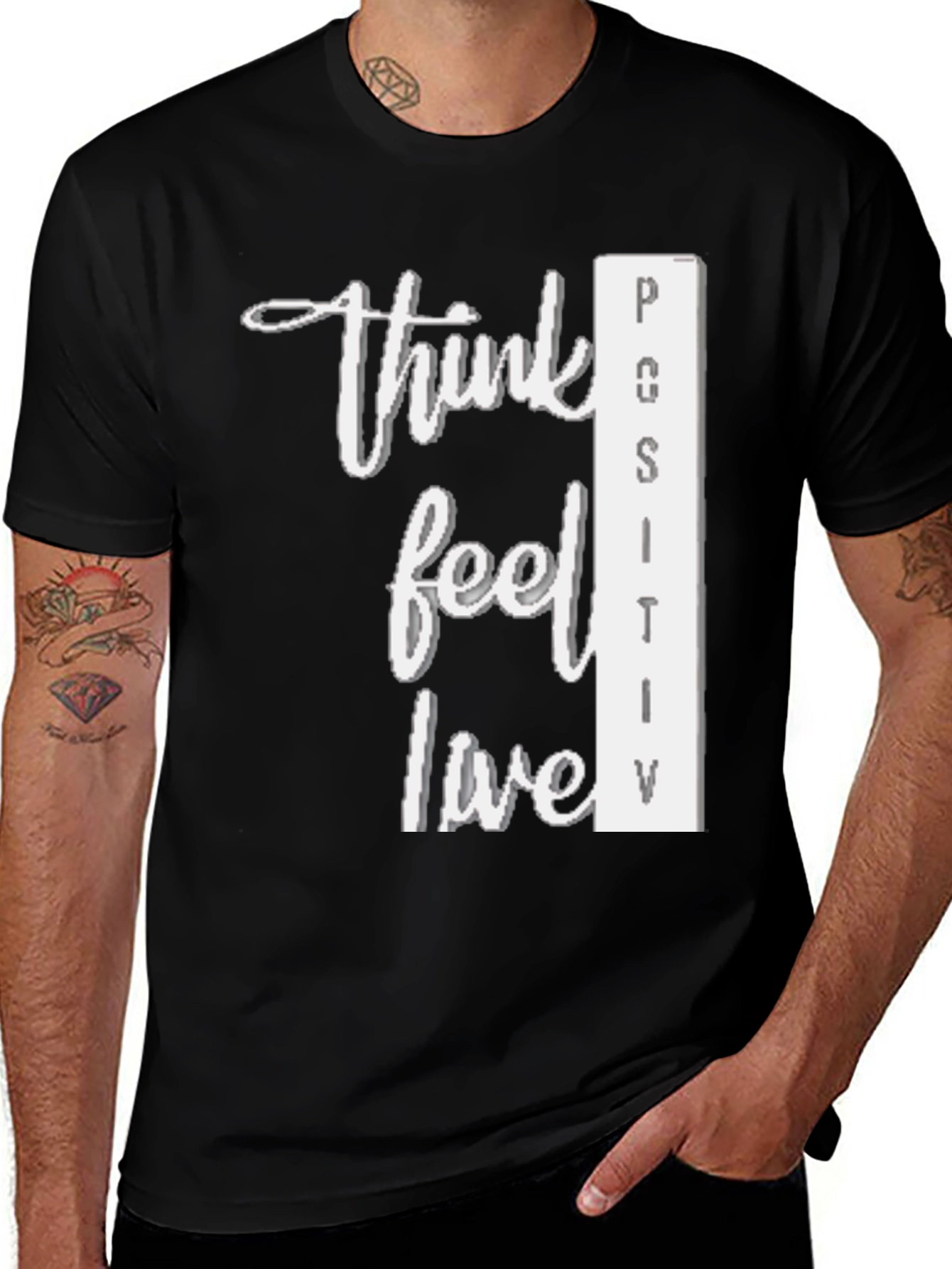 Positive Vibes Graphic Tee - Think Feel Live