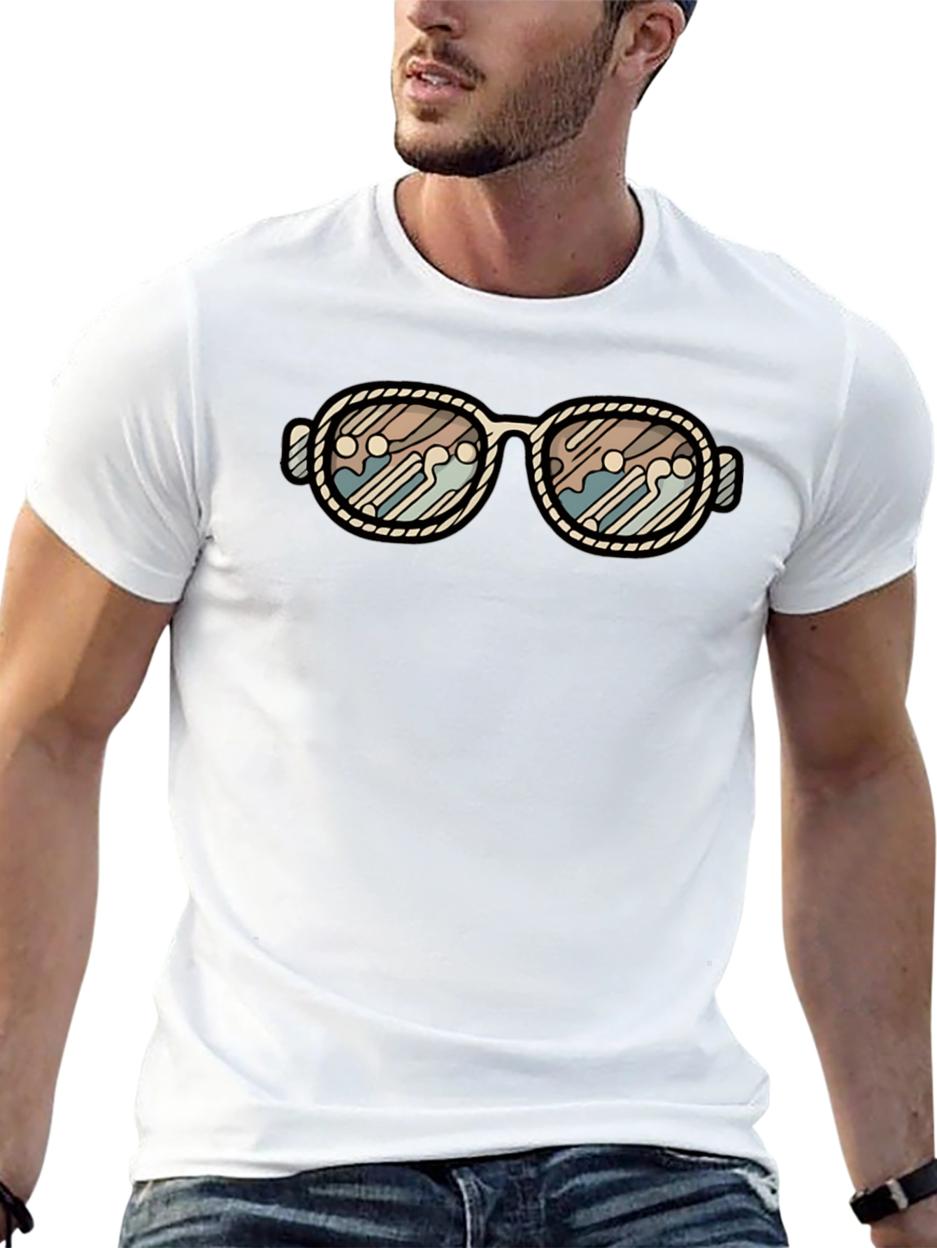 Retro Sunglasses Graphic T-Shirt - Cool Stylish Tee