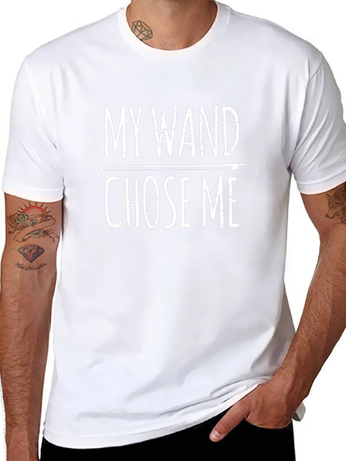 My Wand Chose Me Black T-Shirt
