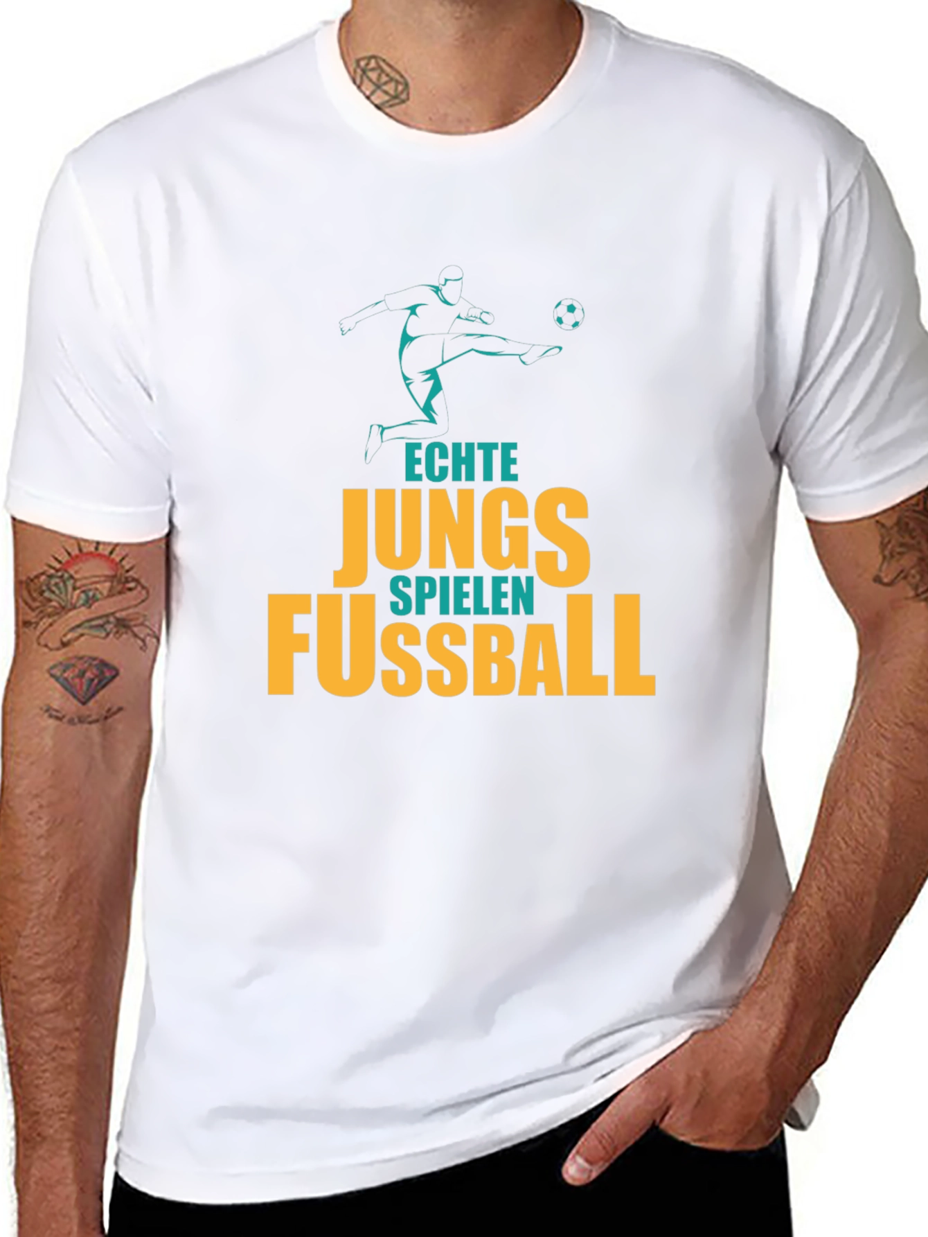 Echte Jungs Fussball T-Shirt - Soccer Graphic Tee