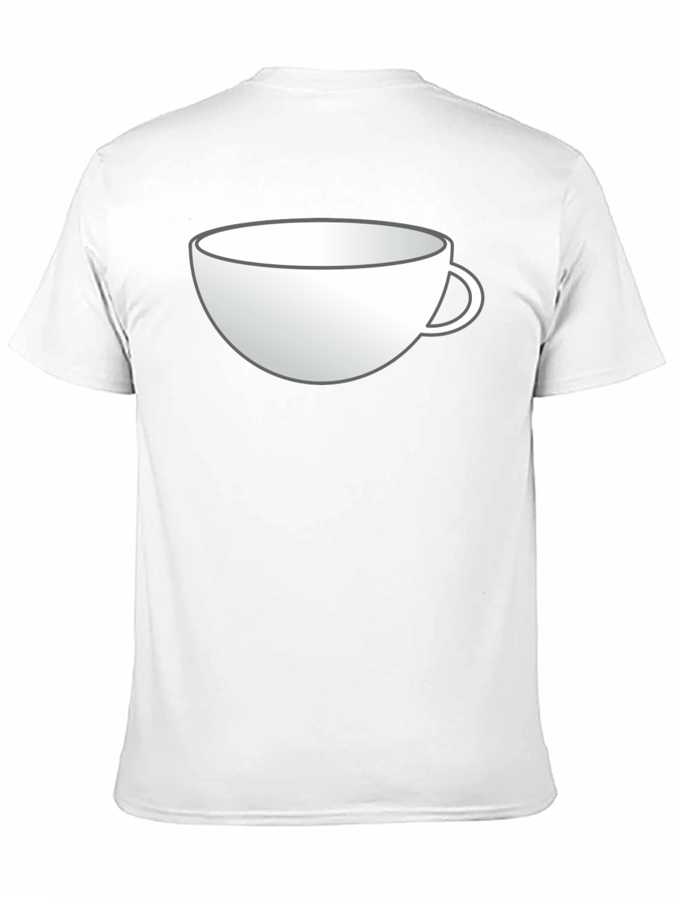 Coffee Cup Graphic Tee - Black Cotton T-Shirt