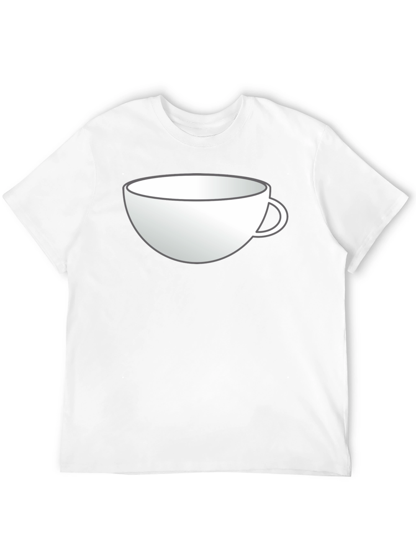 Coffee Cup Graphic Tee - Black Cotton T-Shirt