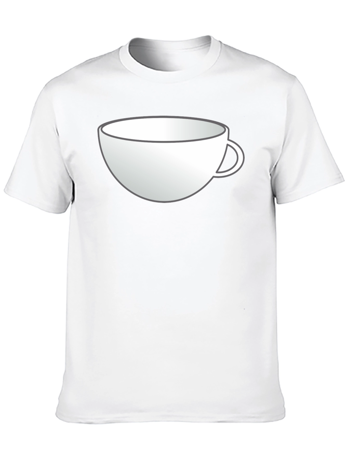 Coffee Cup Graphic Tee - Black Cotton T-Shirt