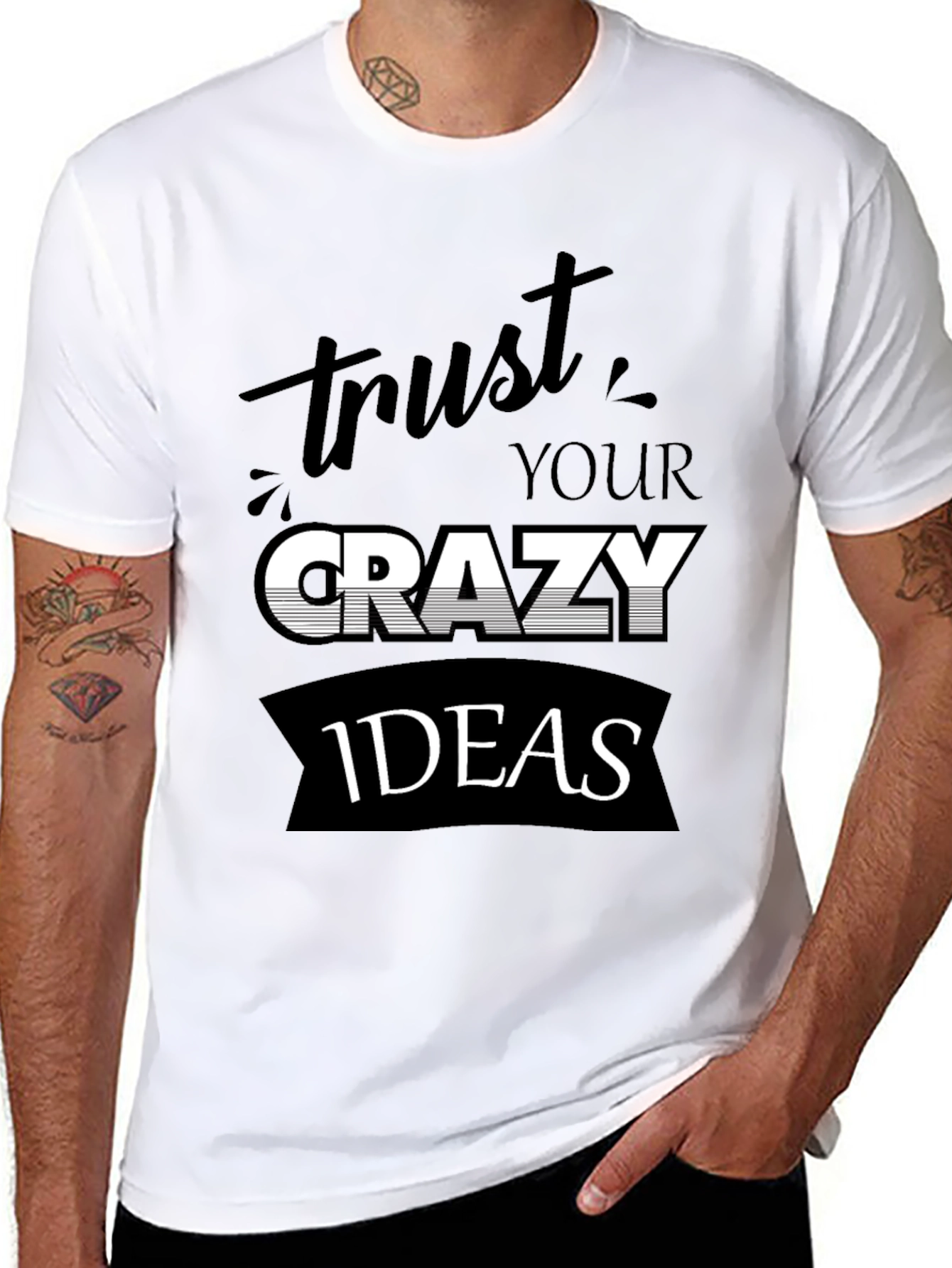 Trust Your Crazy Ideas Black T-Shirt