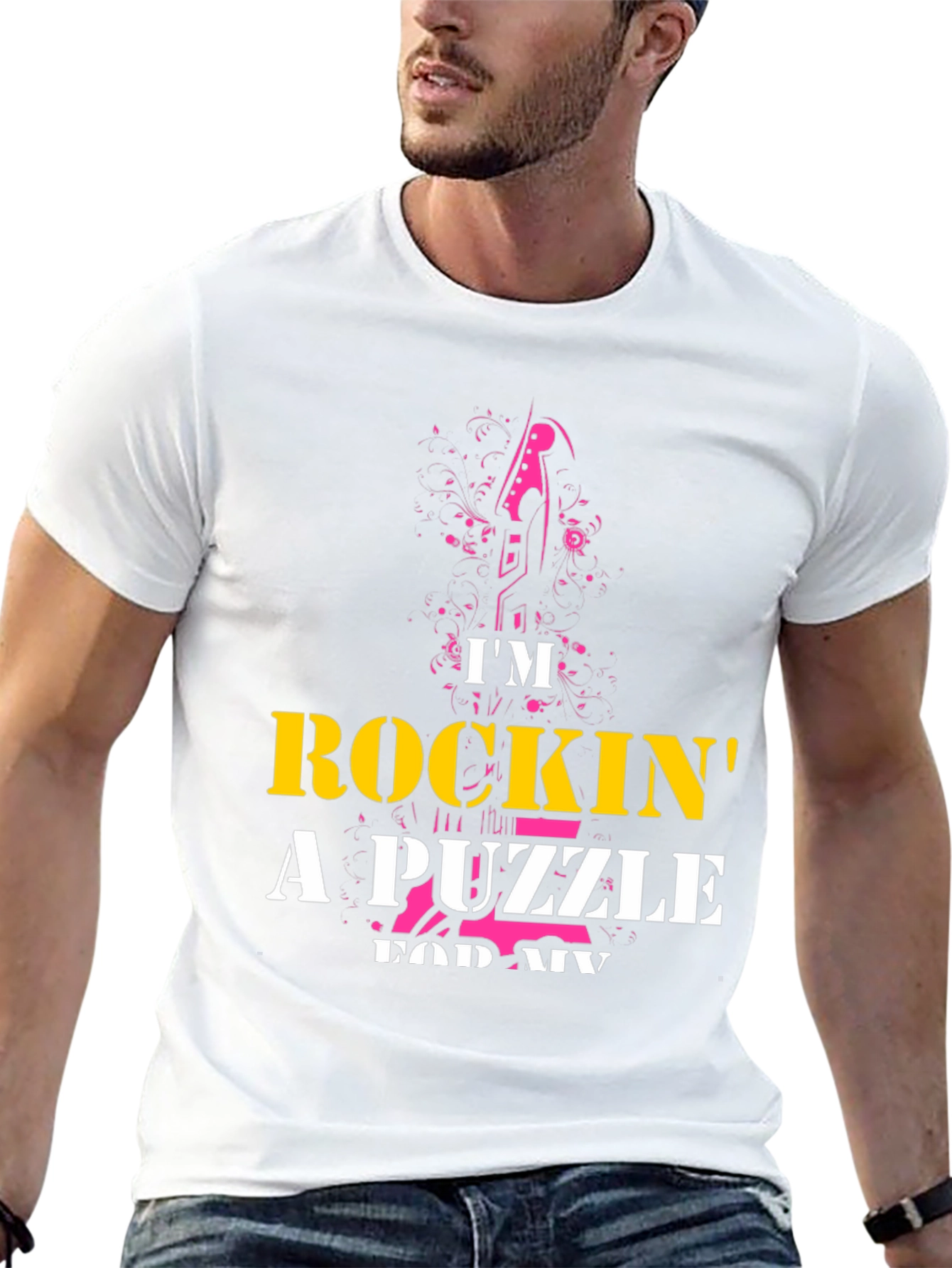 Rockin a Puzzle T-Shirt - Unique Graphic Tee