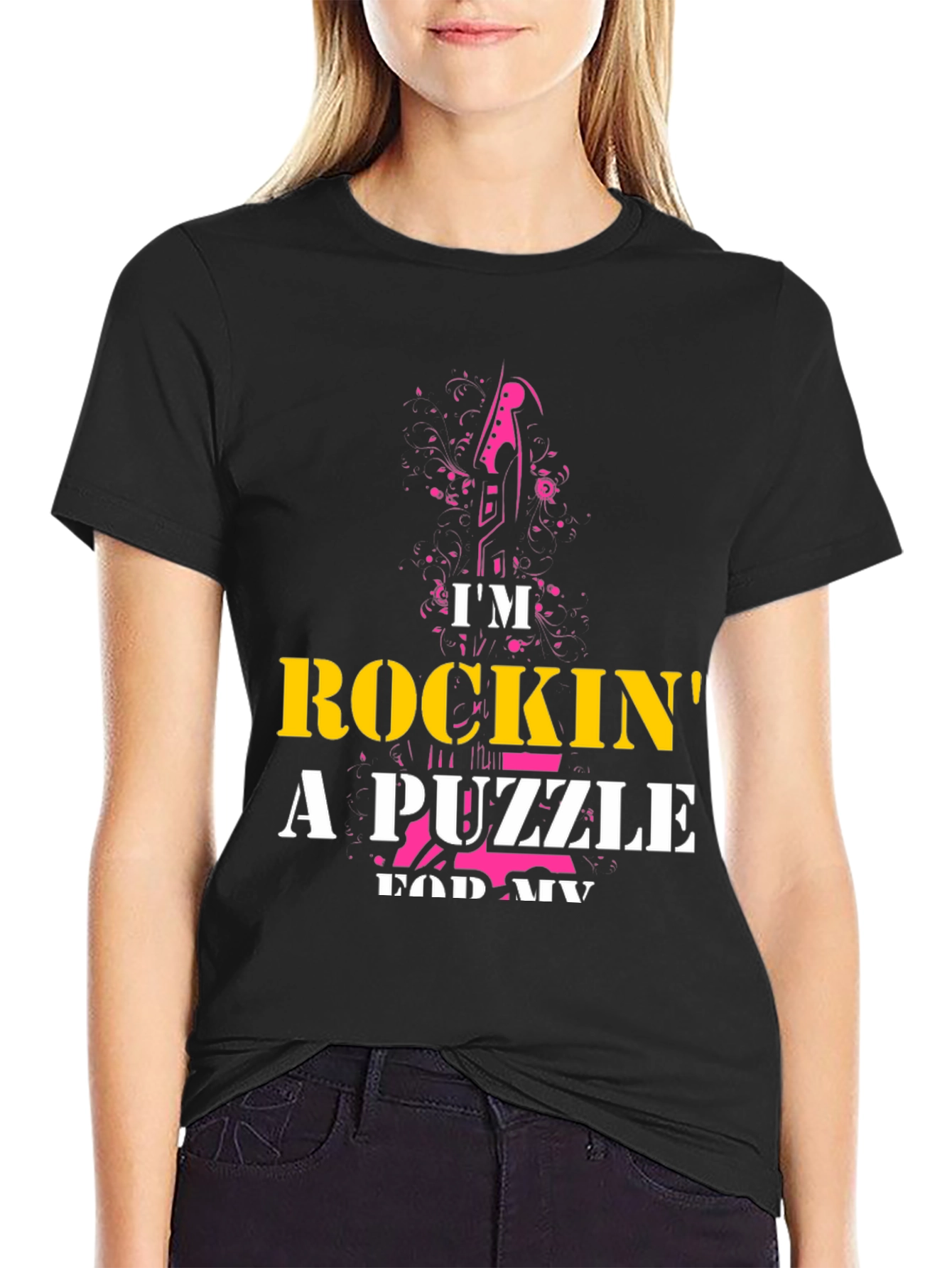 Rockin a Puzzle T-Shirt - Unique Graphic Tee