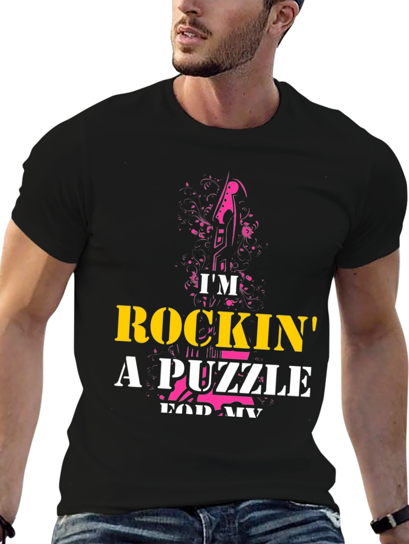 Rockin a Puzzle T-Shirt - Unique Graphic Tee
