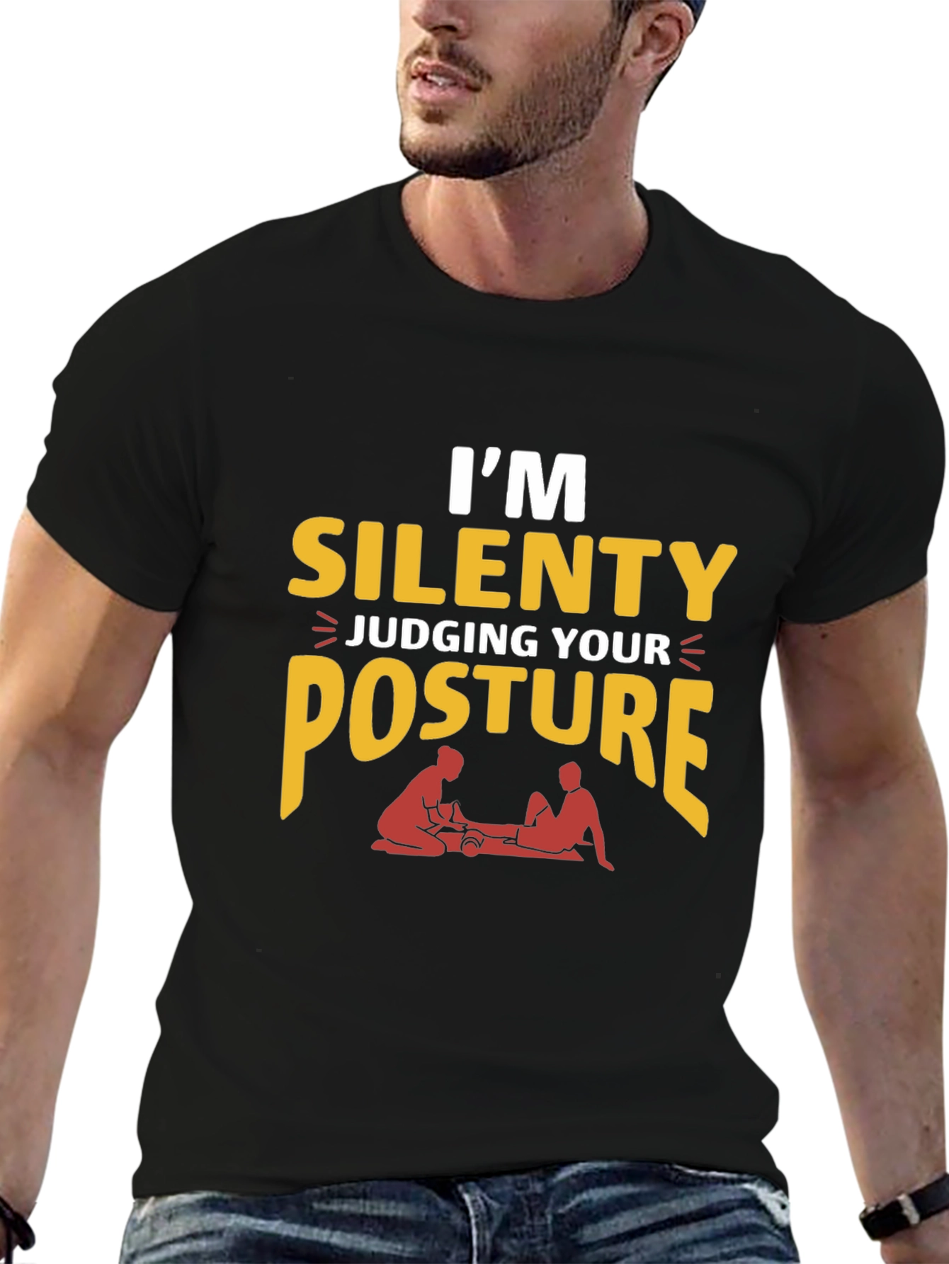 Funny Chiropractic T-Shirt - Silent Posture Judge