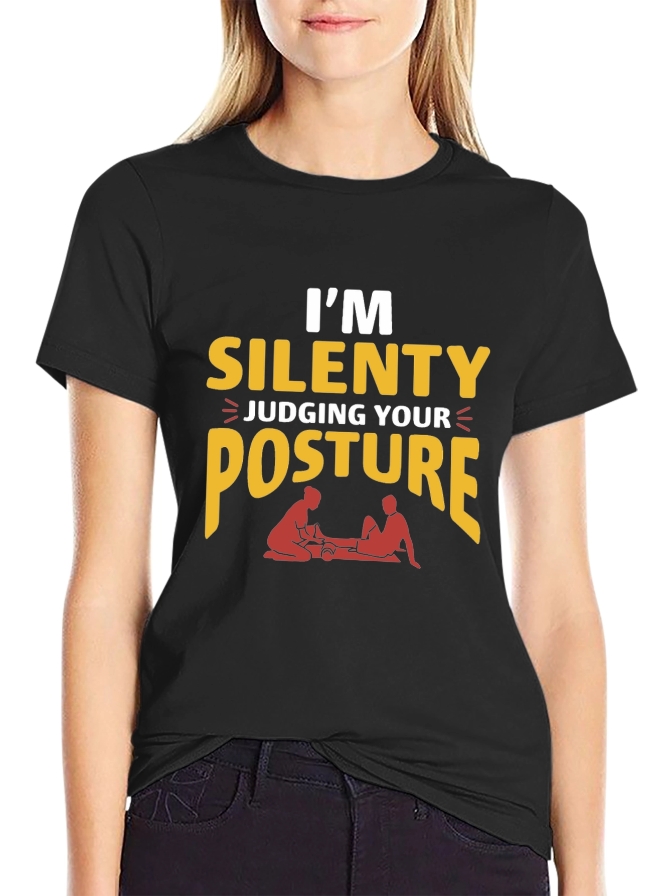 Funny Chiropractic T-Shirt - Silent Posture Judge