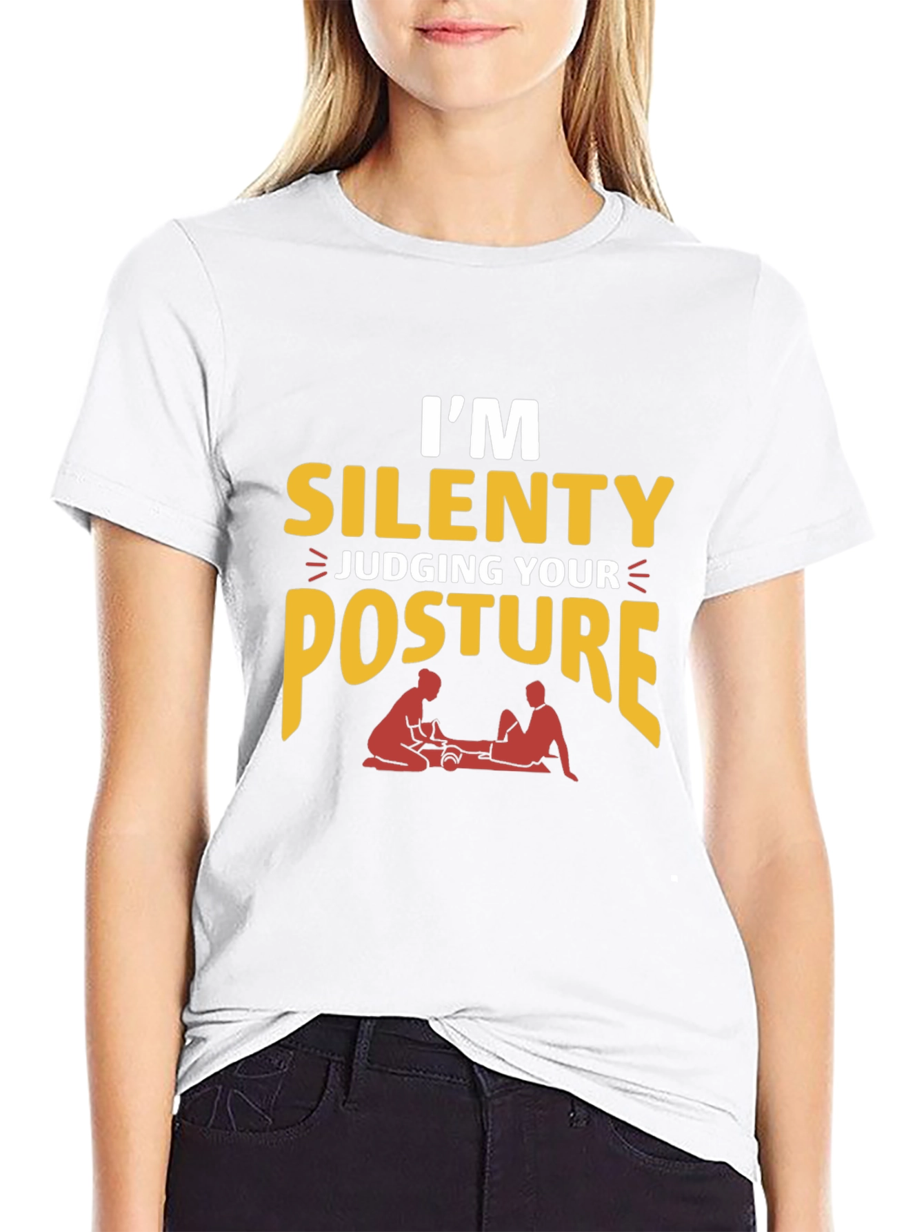 Funny Chiropractic T-Shirt - Silent Posture Judge