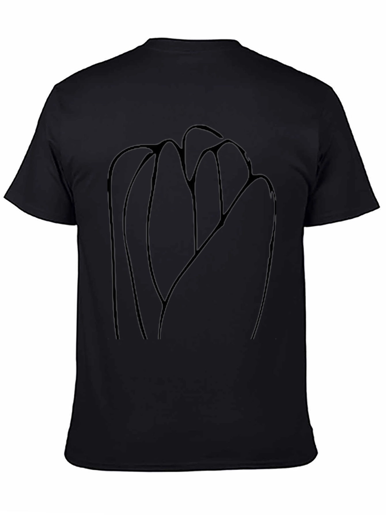Abstract Floral Black T-Shirt