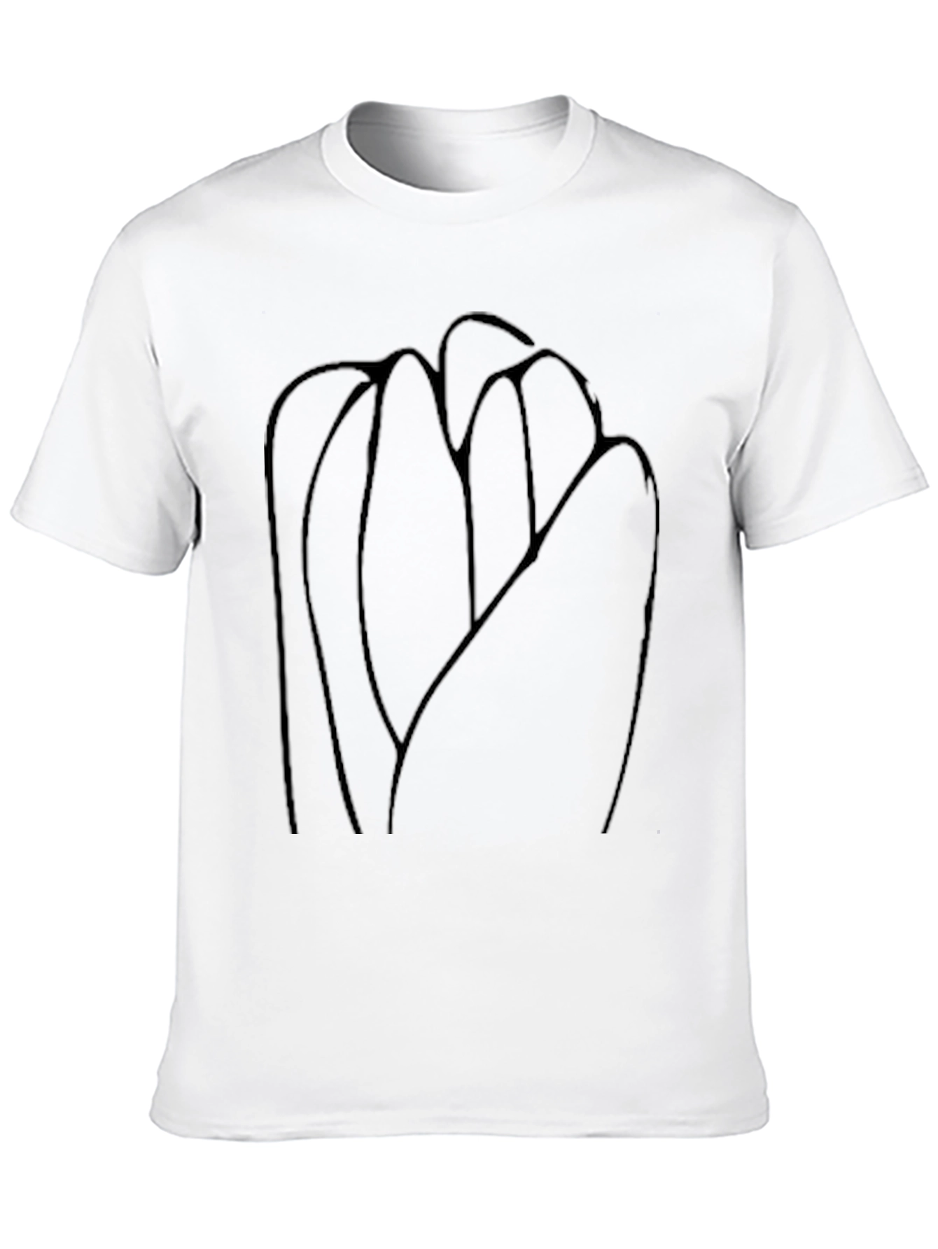 Abstract Floral Black T-Shirt