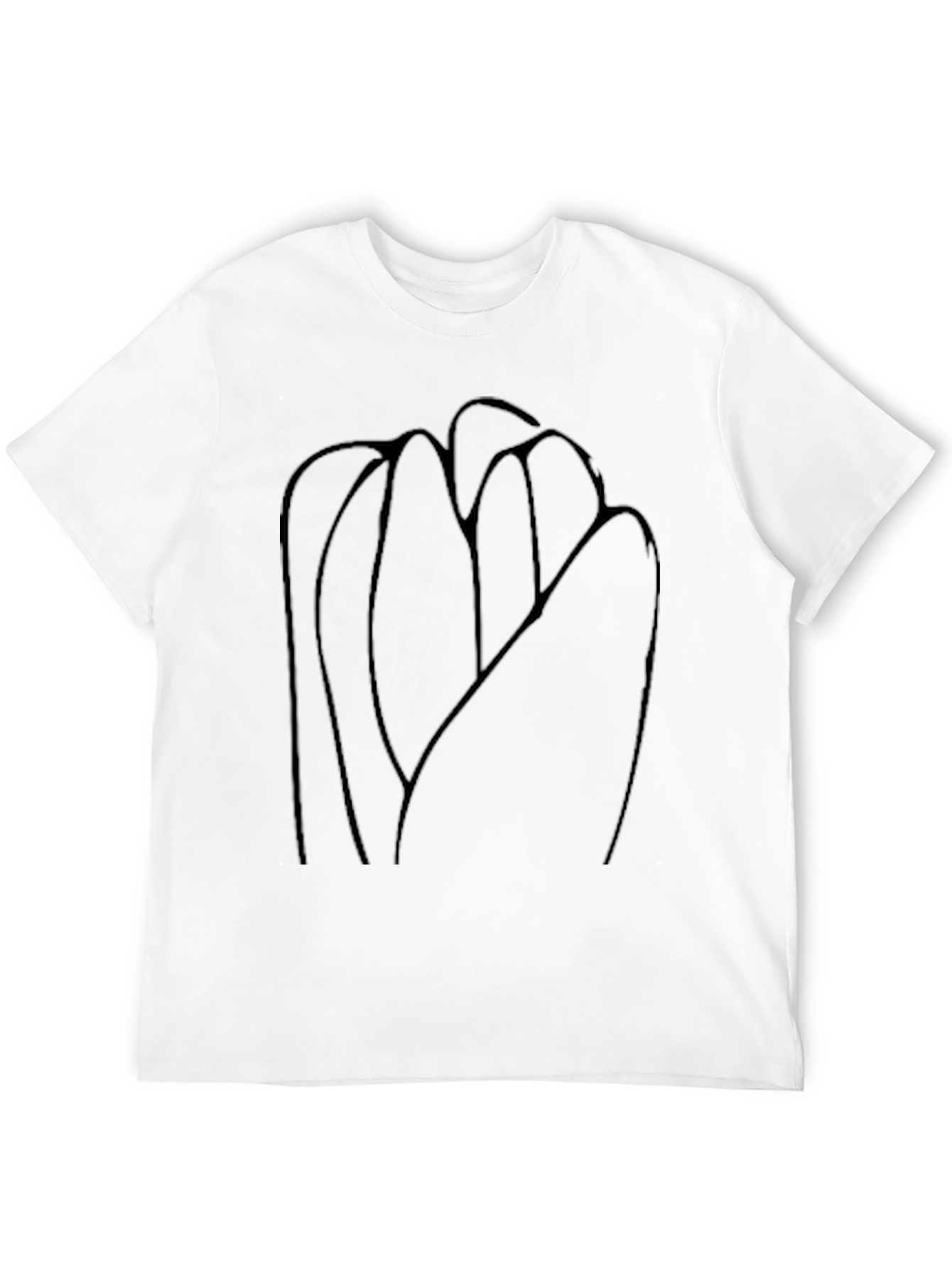Abstract Floral Black T-Shirt