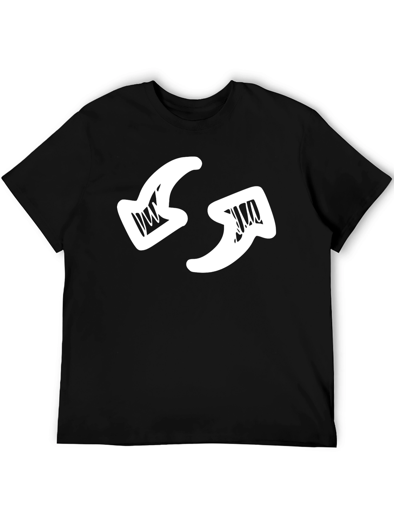 Cool Black T-Shirt with Reverse Arrows Design