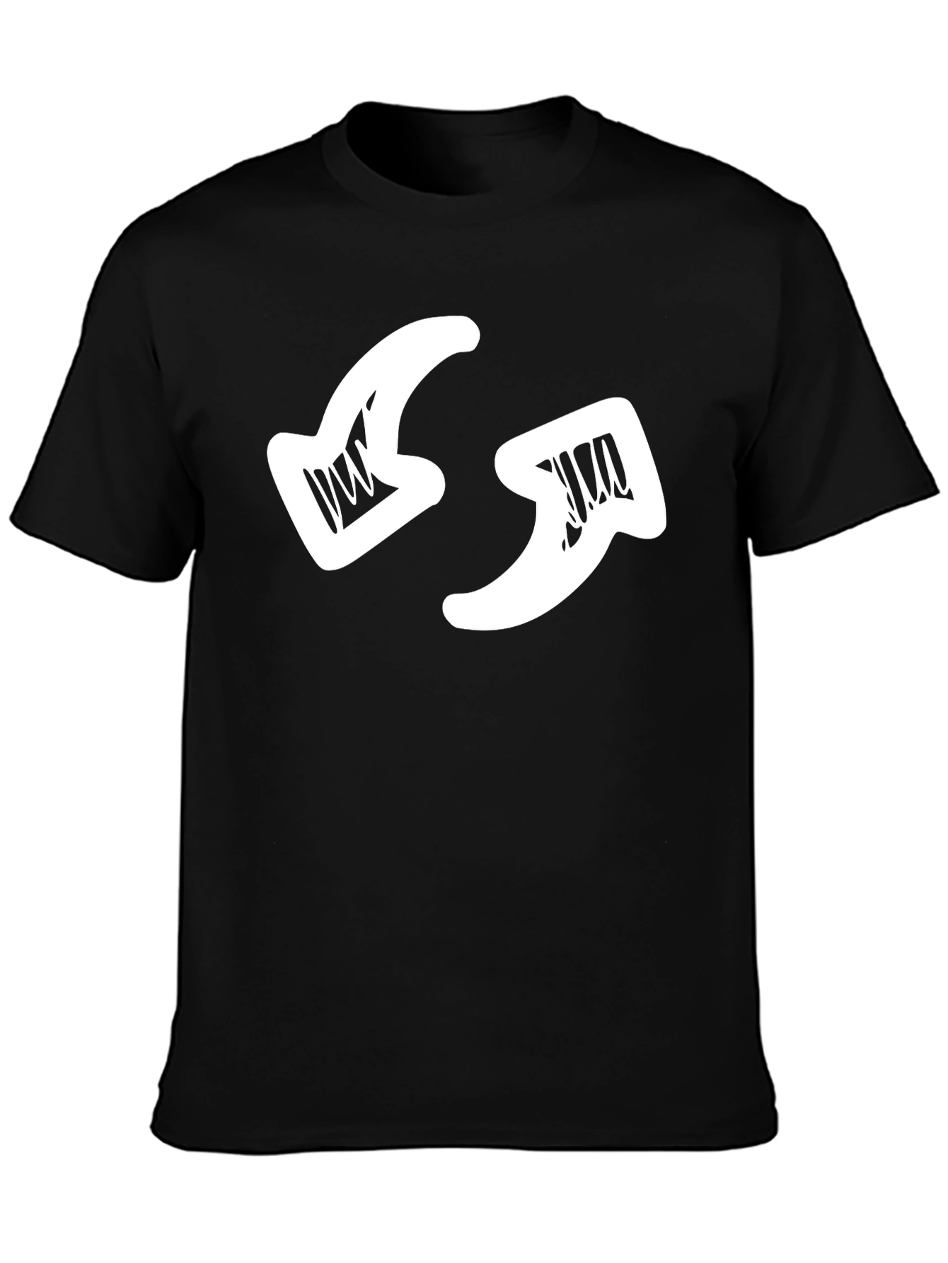 Cool Black T-Shirt with Reverse Arrows Design