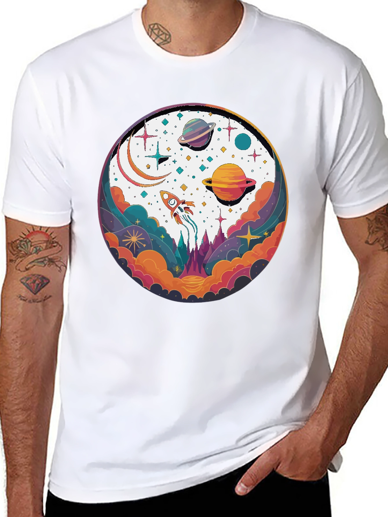 Space Dreams T-Shirt - Cosmic Graphic Tee