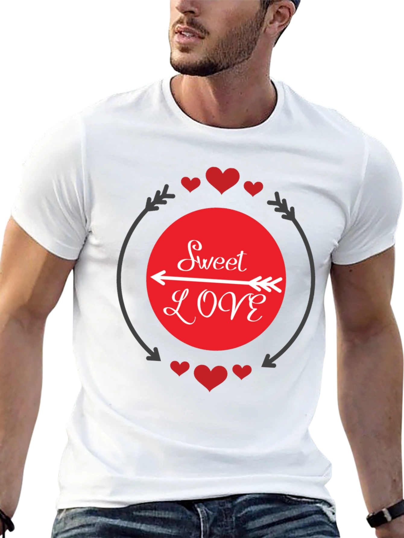 Sweet Love Graphic Tee - Black Casual Shirt