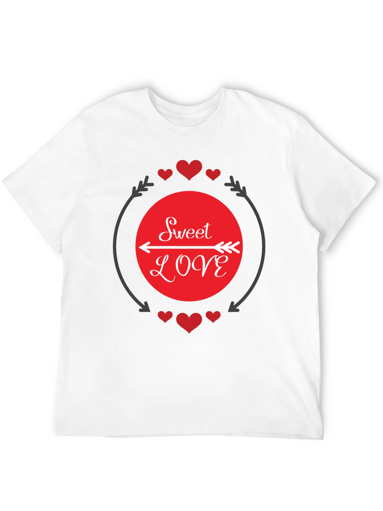 Sweet Love Graphic Tee - Black Casual Shirt