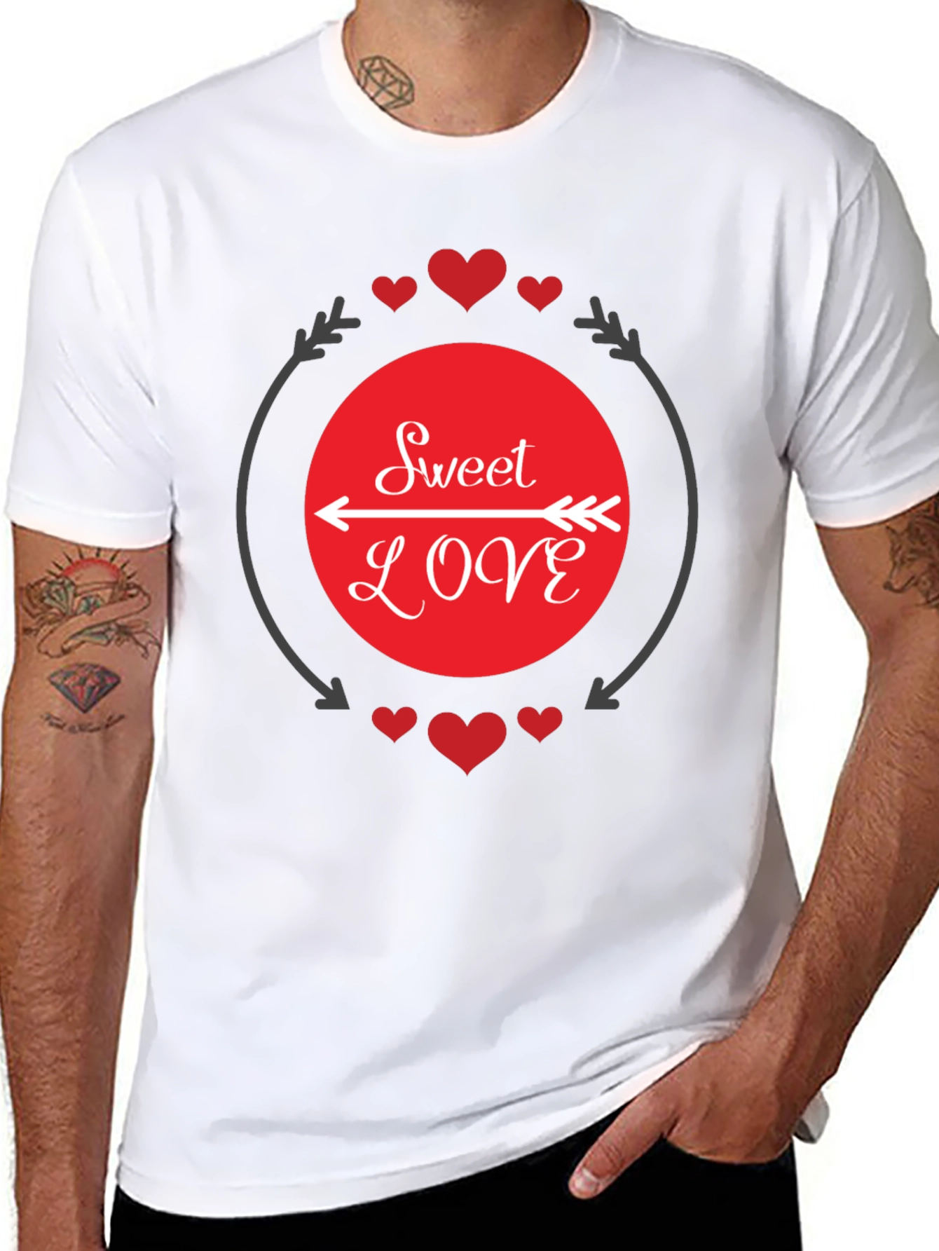 Sweet Love Graphic Tee - Black Casual Shirt