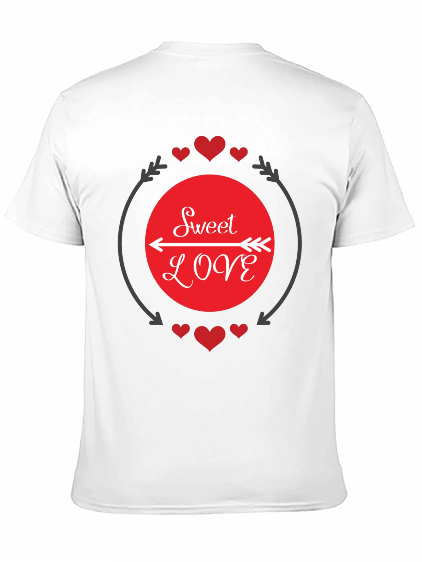 Sweet Love Graphic Tee - Black Casual Shirt