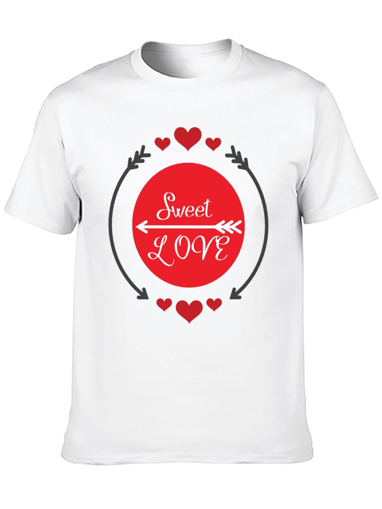 Sweet Love Graphic Tee - Black Casual Shirt