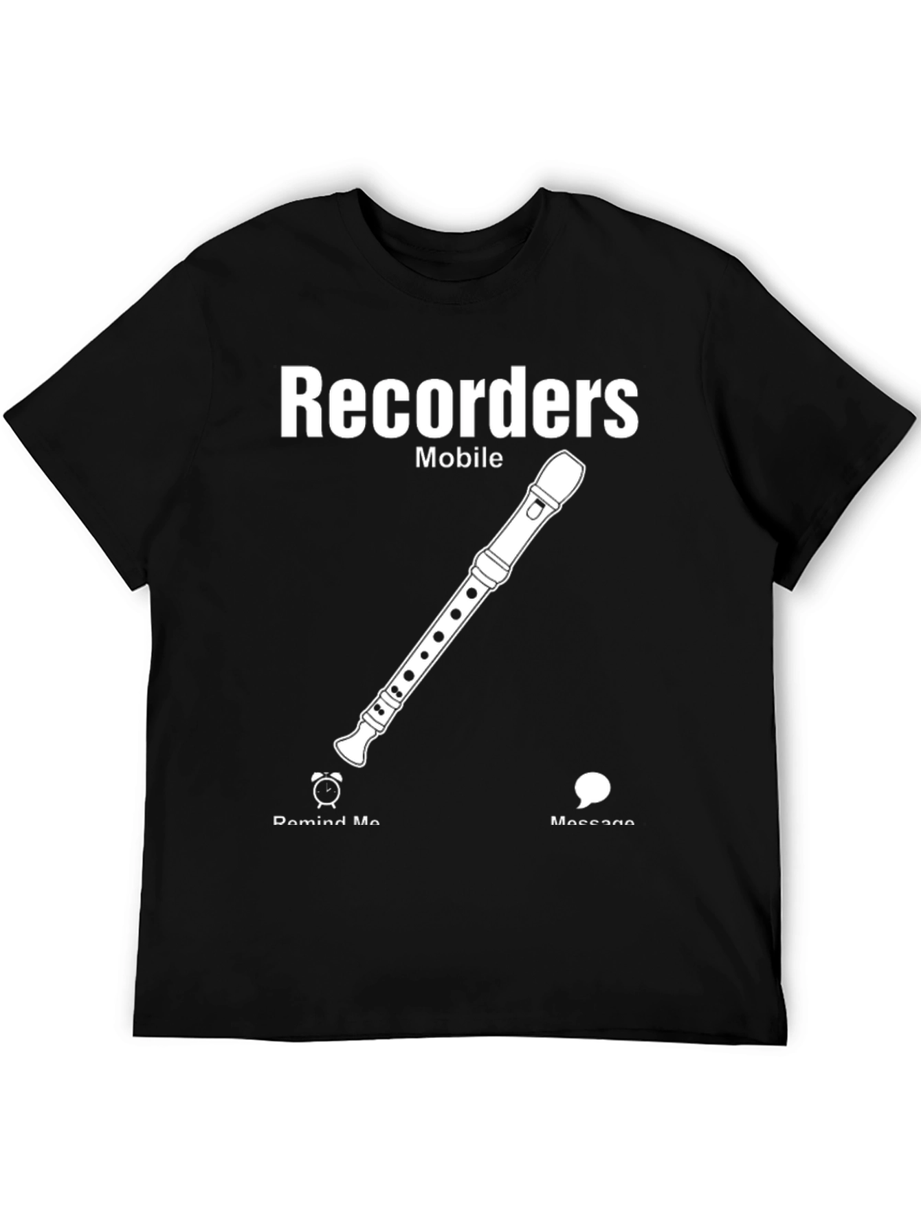 Recorder Mobile Black T-Shirt