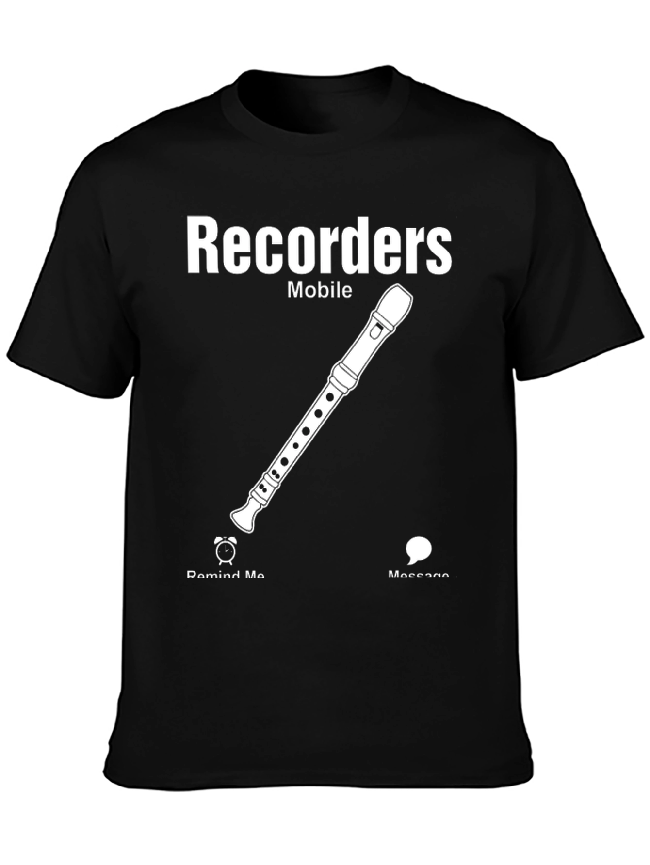 Recorder Mobile Black T-Shirt