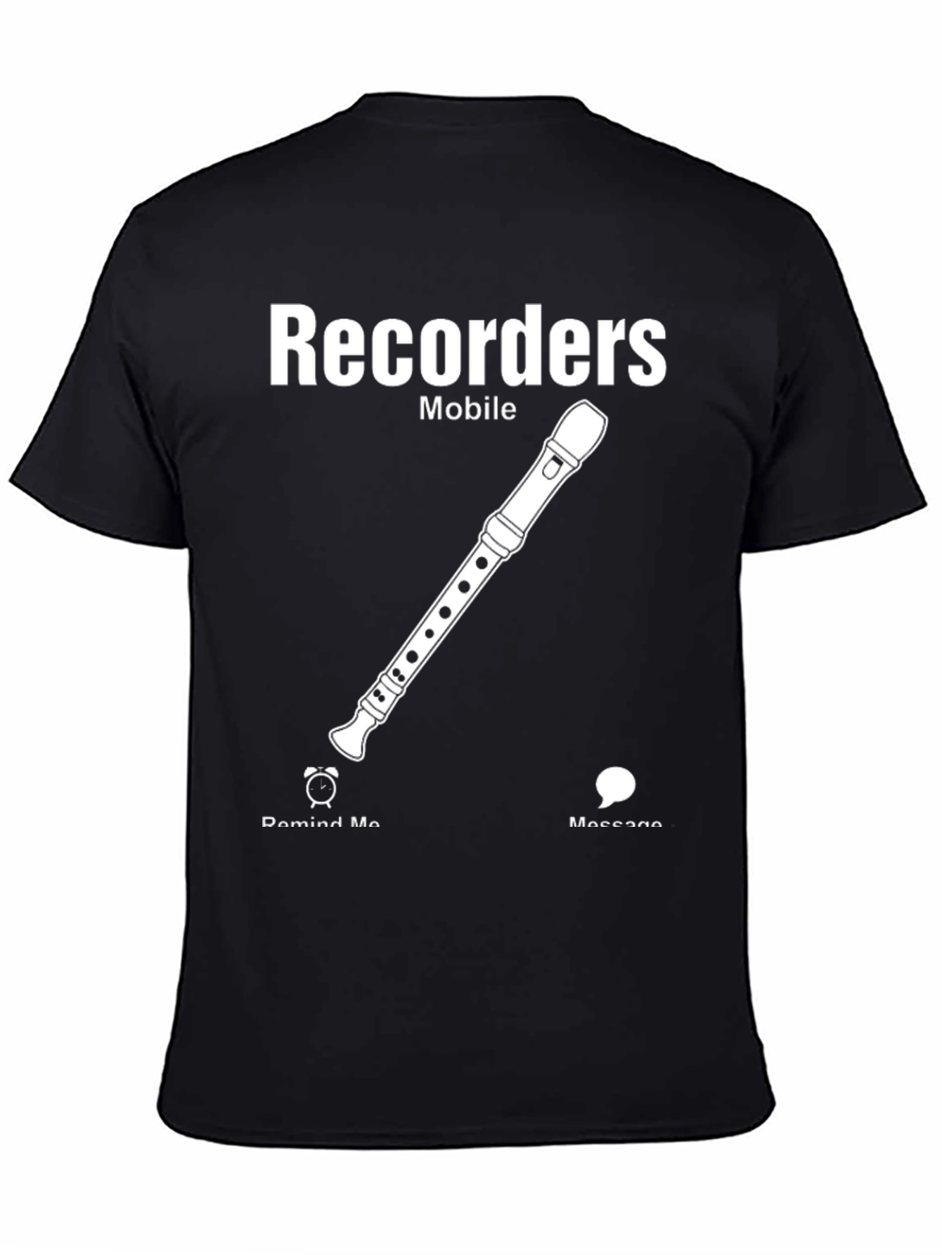 Recorder Mobile Black T-Shirt