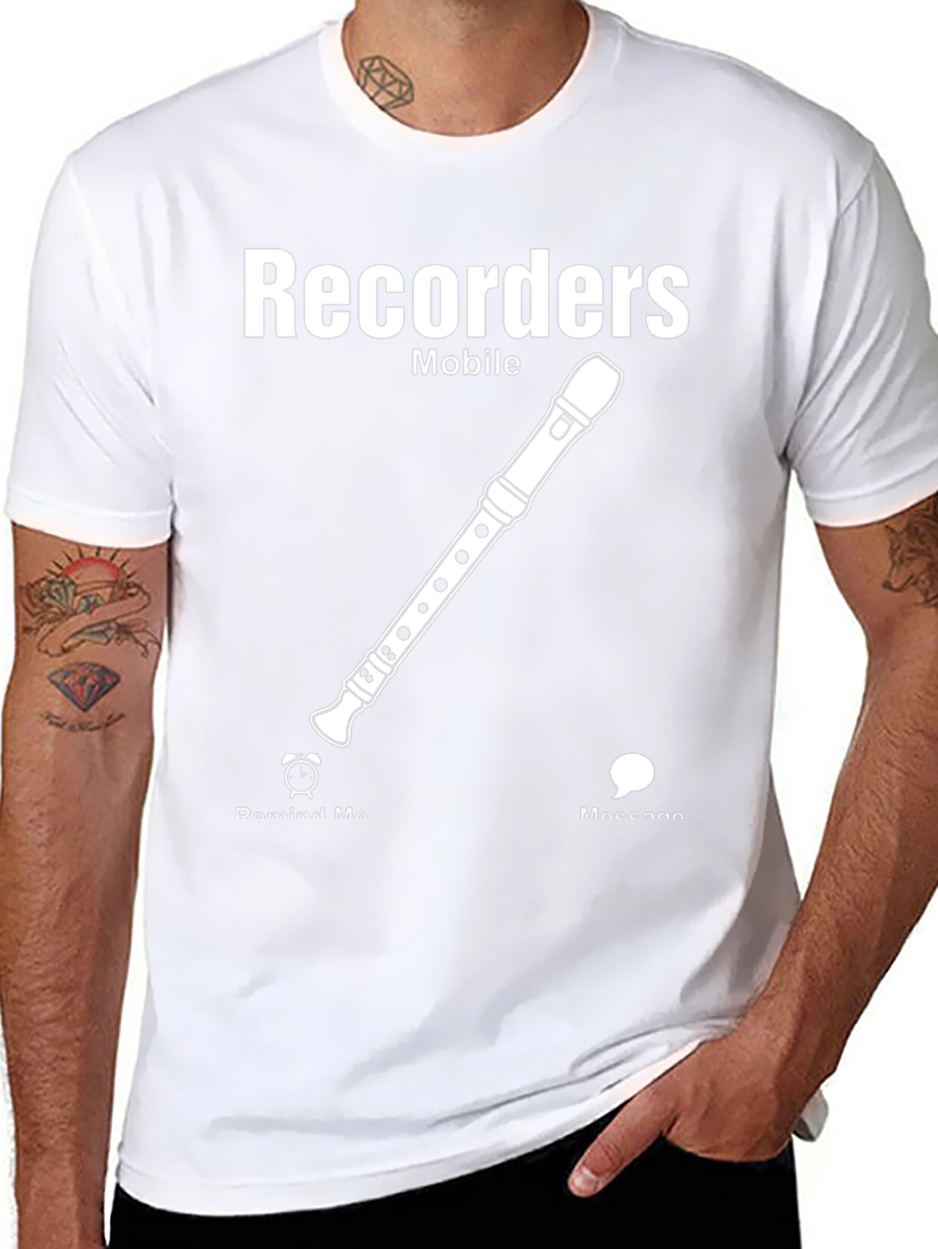 Recorder Mobile Black T-Shirt