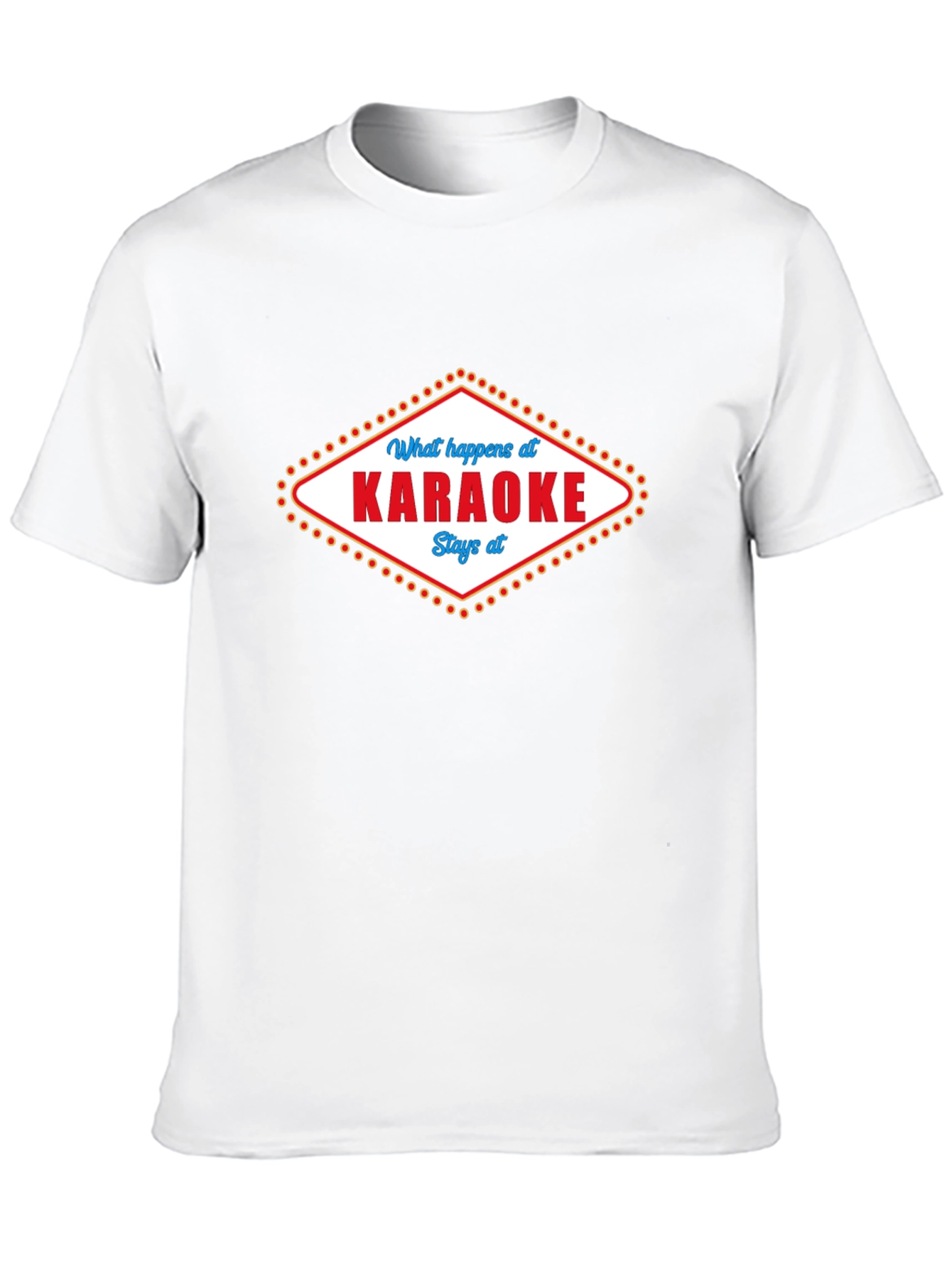 Karaoke Saying Graphic Print Black T-Shirt