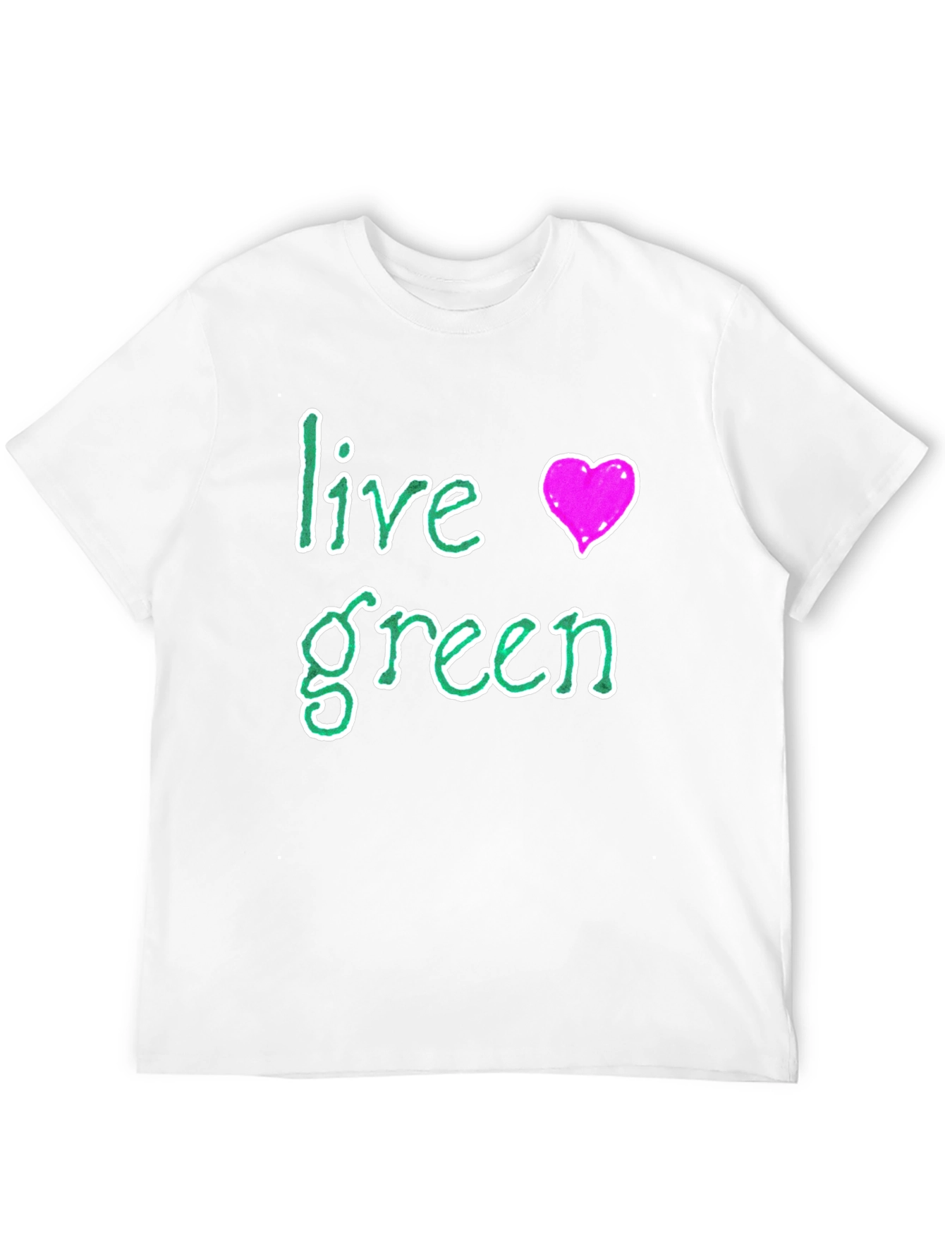 Live Green Tee - Eco-Friendly Cotton Blend