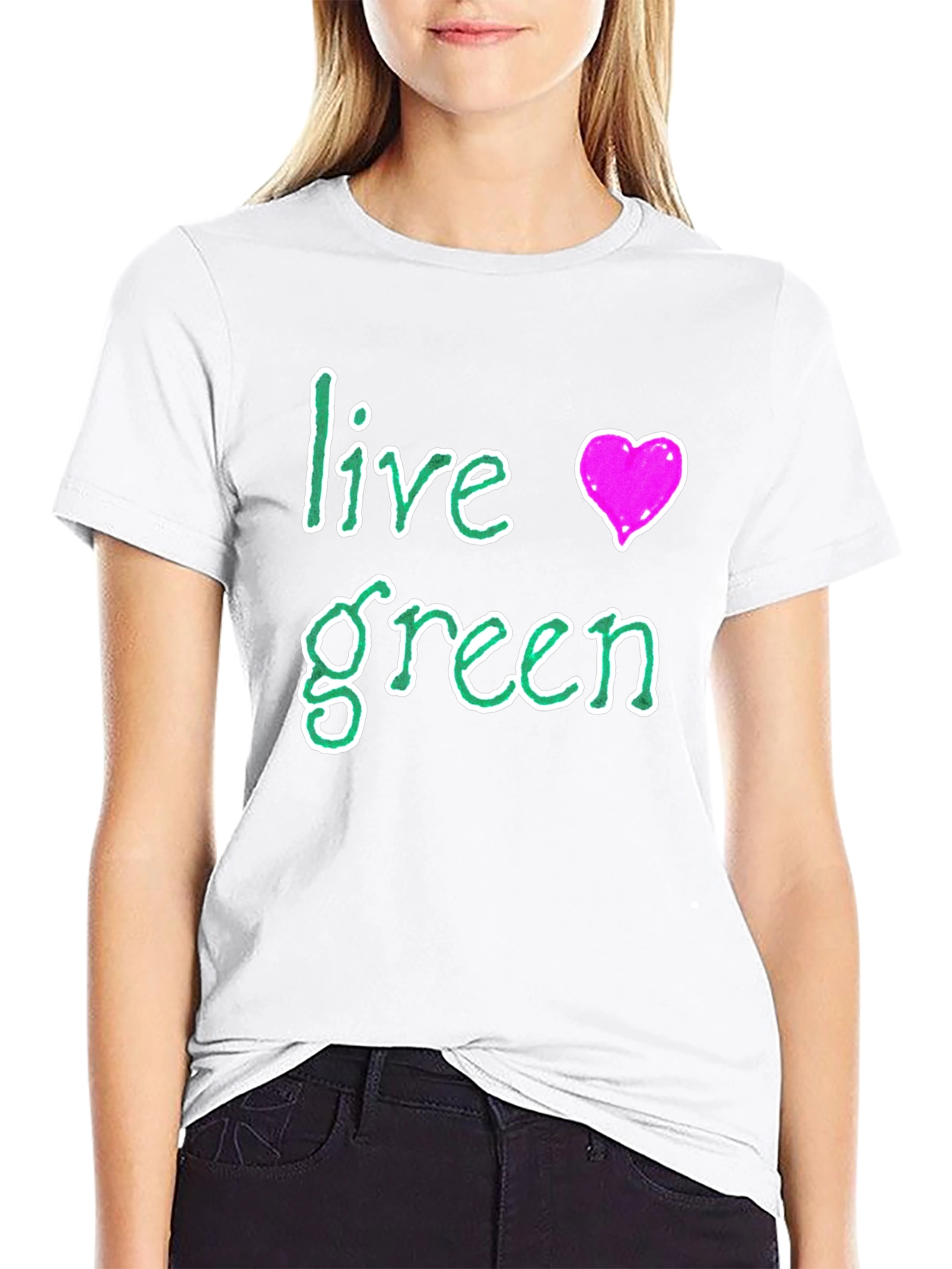 Live Green Tee - Eco-Friendly Cotton Blend