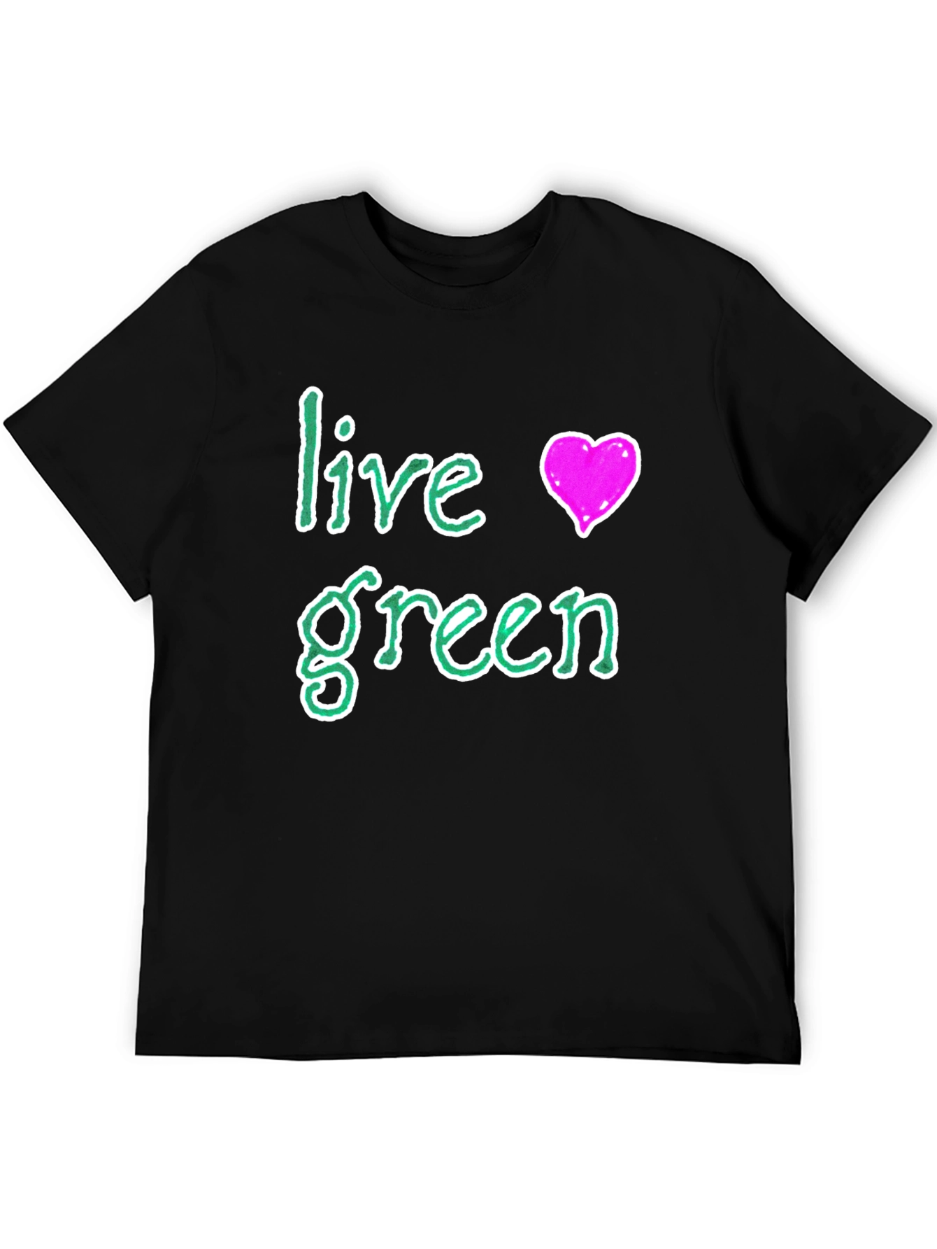 Live Green Tee - Eco-Friendly Cotton Blend