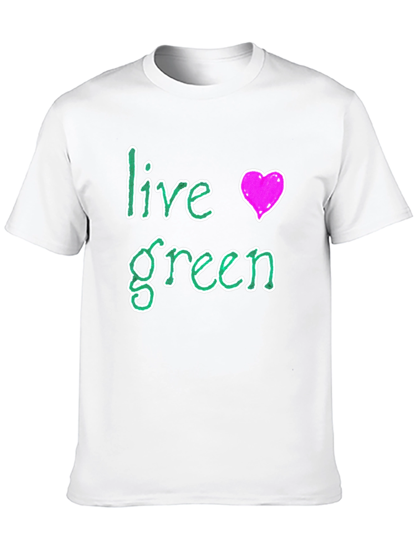 Live Green Tee - Eco-Friendly Cotton Blend