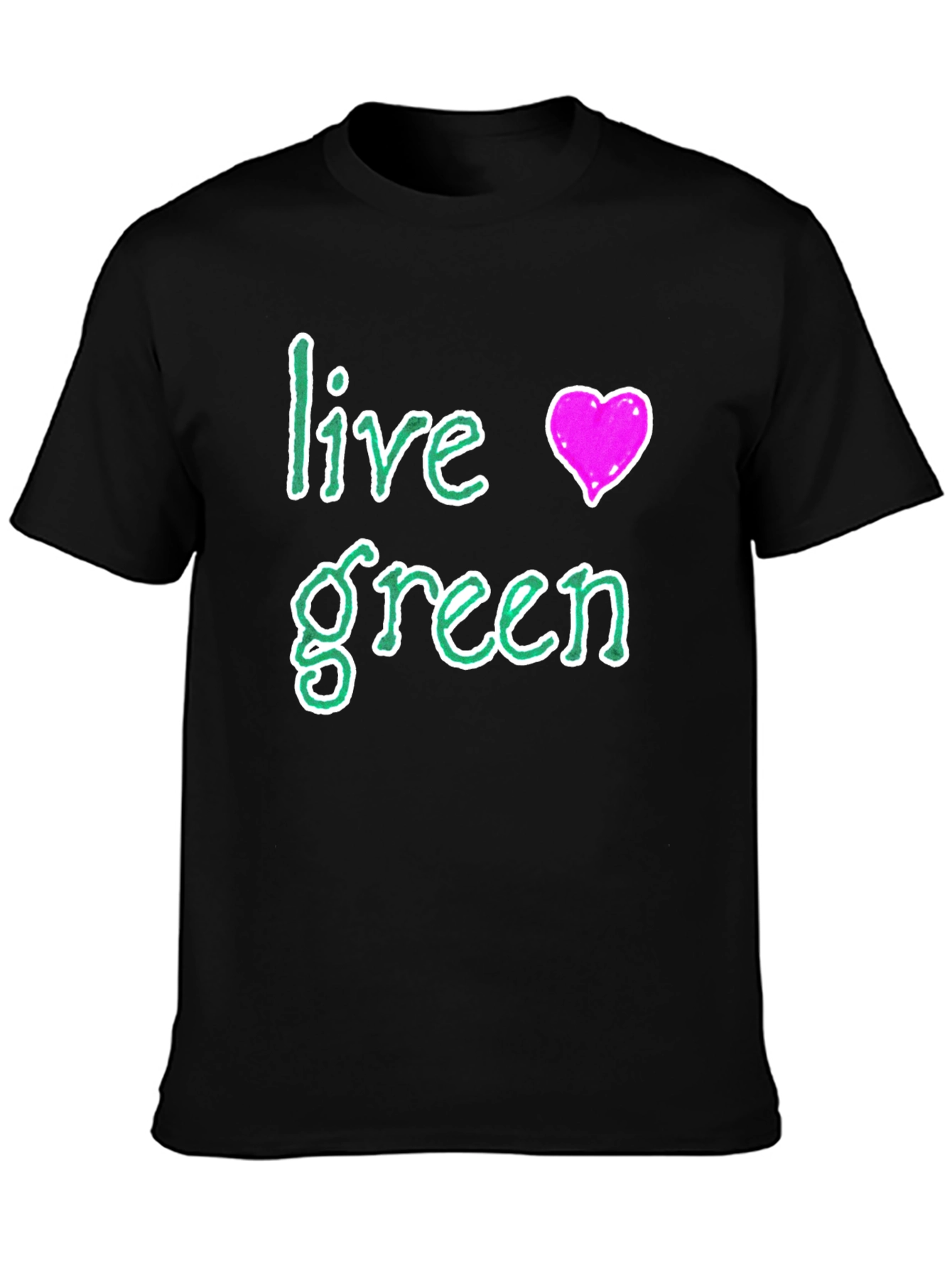 Live Green Tee - Eco-Friendly Cotton Blend