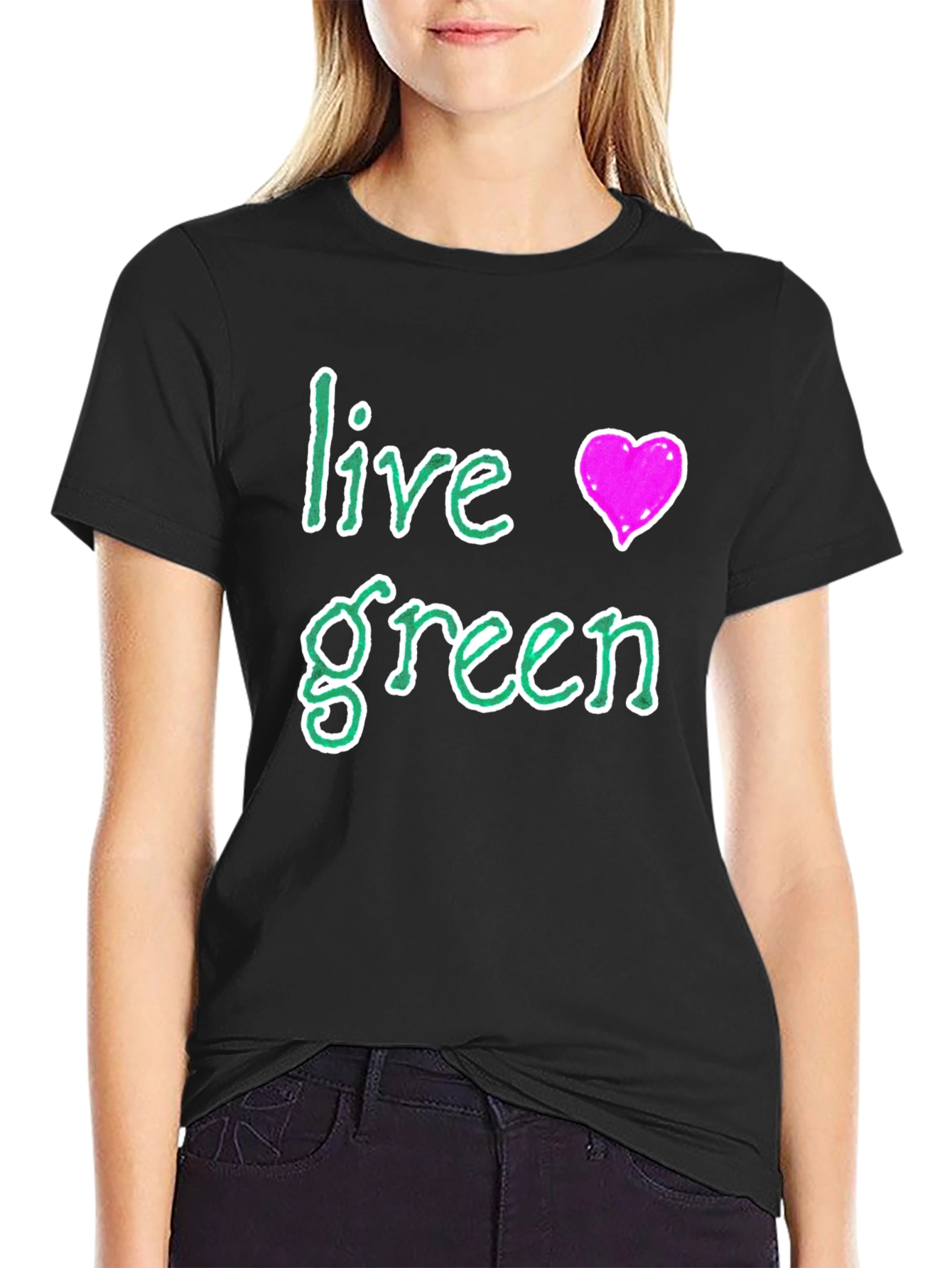 Live Green Tee - Eco-Friendly Cotton Blend